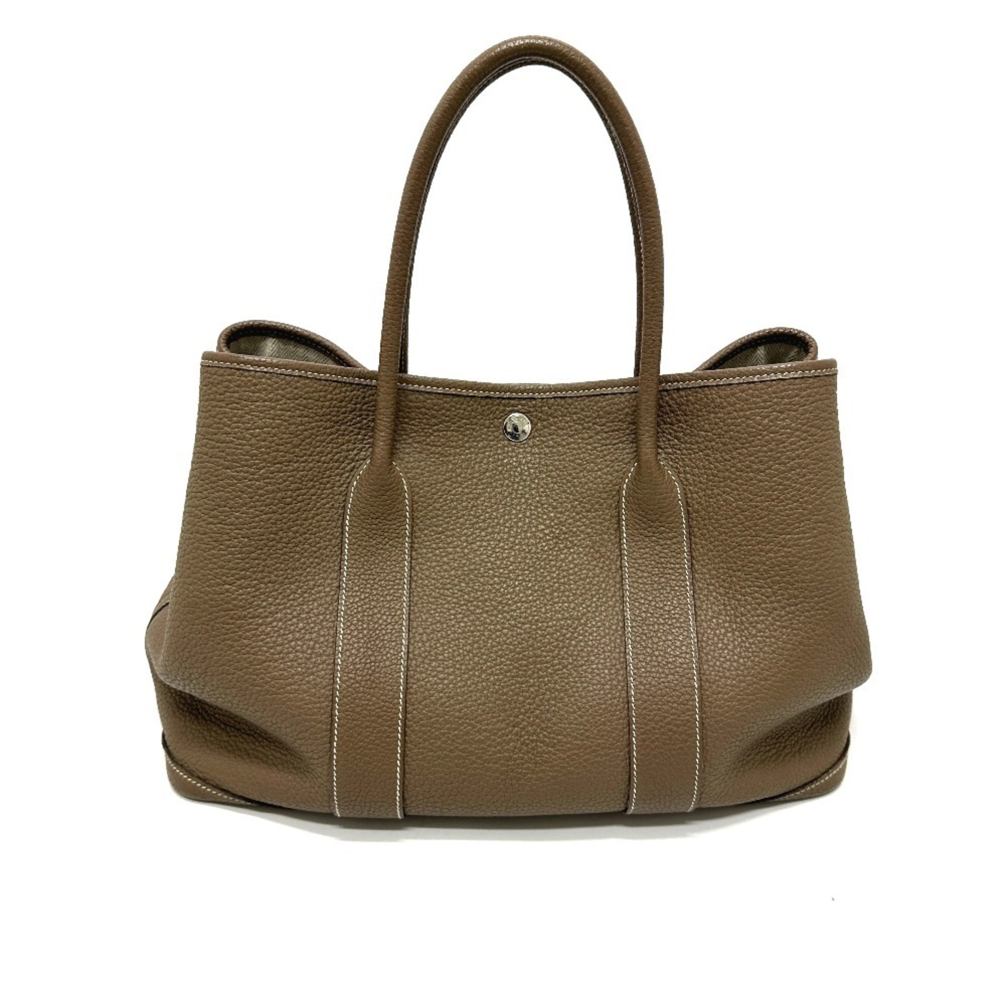 Hermes Beige Negonda Leather Handbag Tote Bag (Pre-Owned)