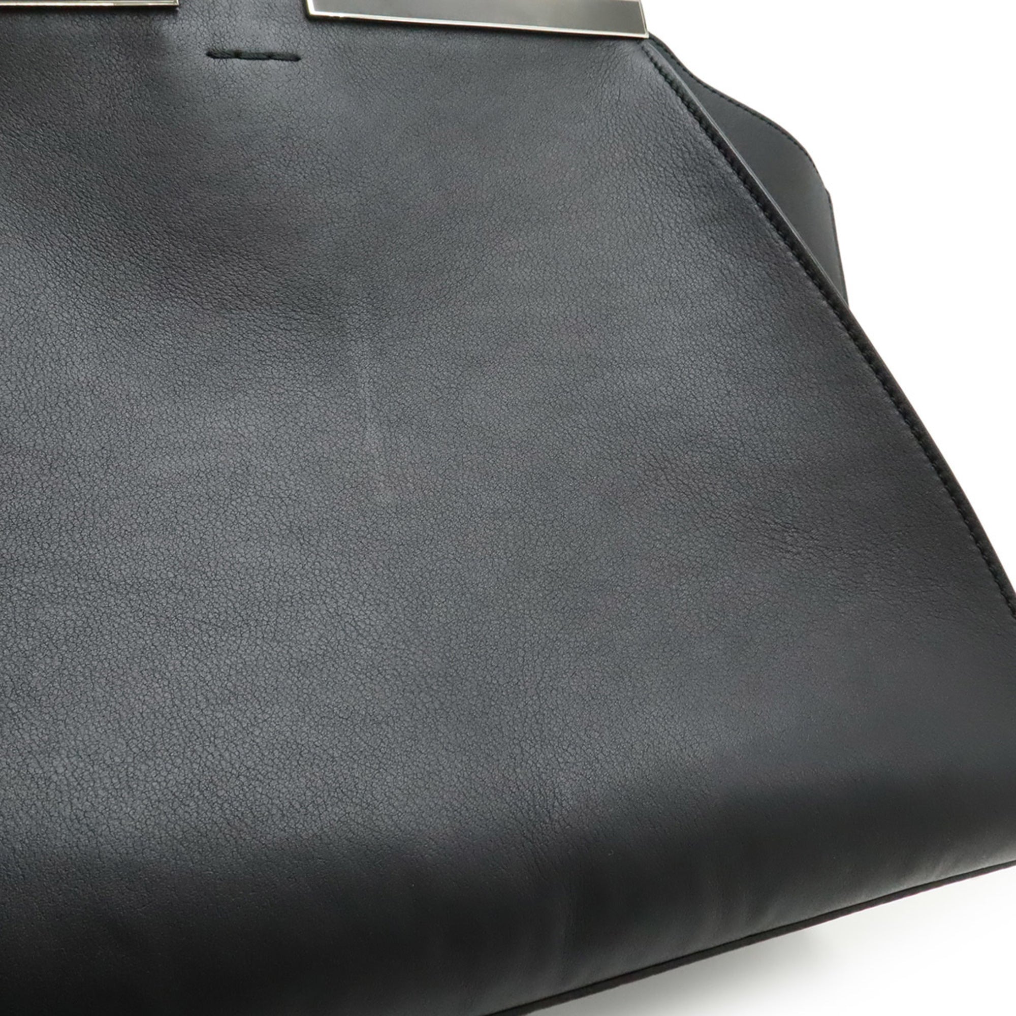 Fendi 3Jours Black Leather Handbag Shoulder Bag (Pre-Owned)
