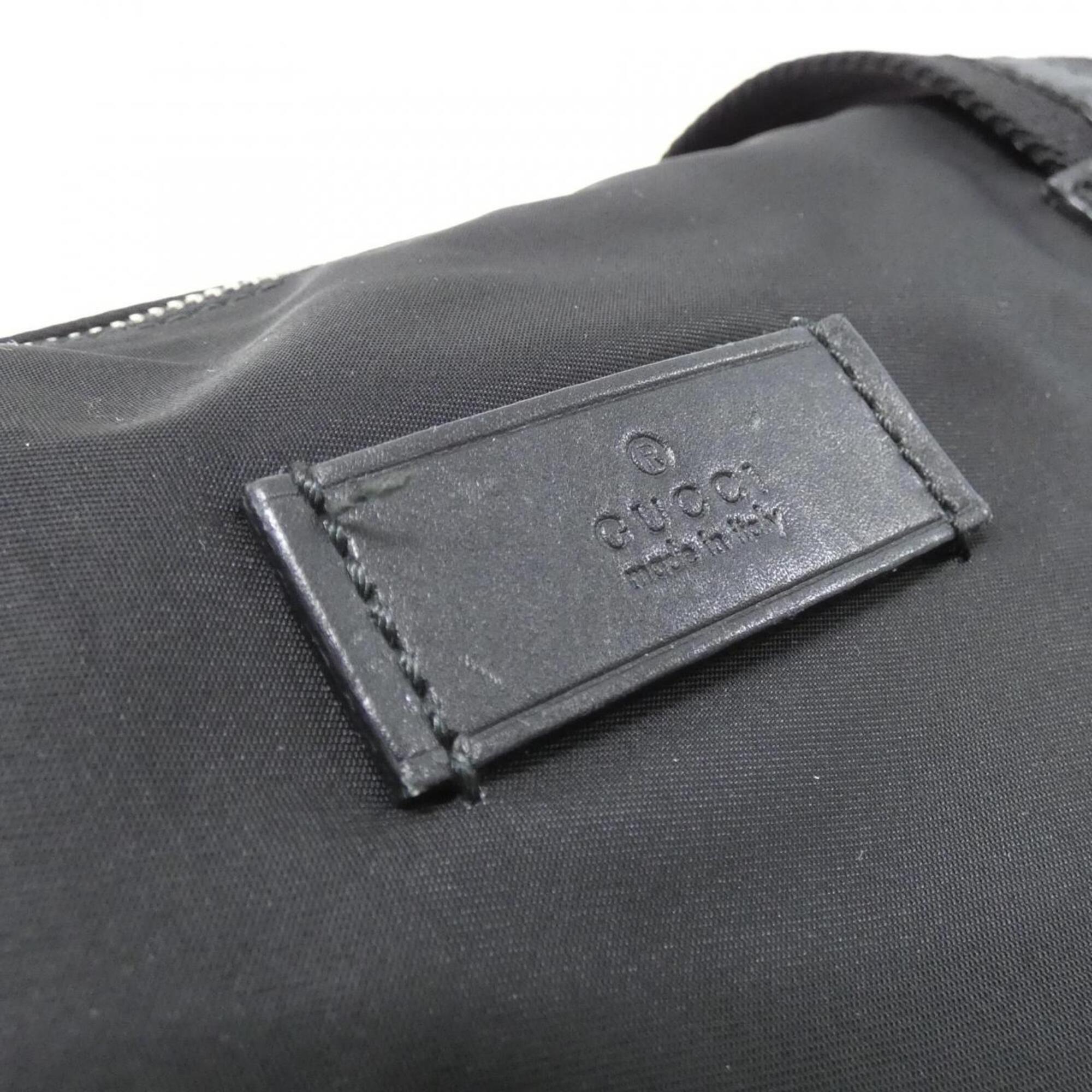 Gucci Black Gray Nylon Handbag (Pre-Owned)