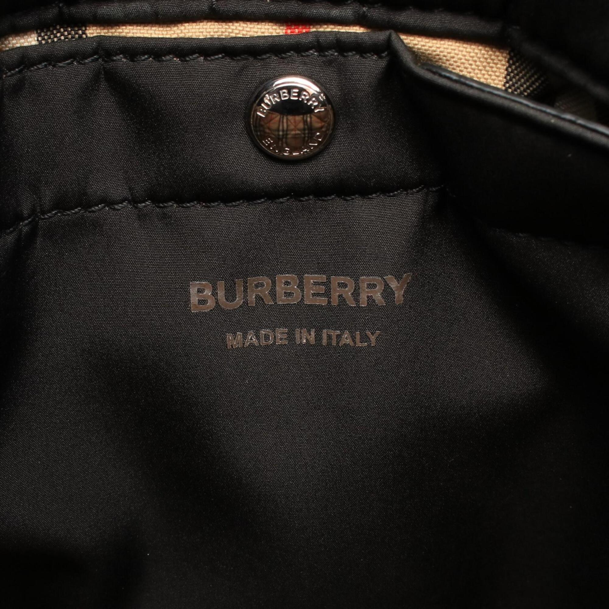 Burberry Black Nylon Handbag Shoulder Bag (Pre-Owned)