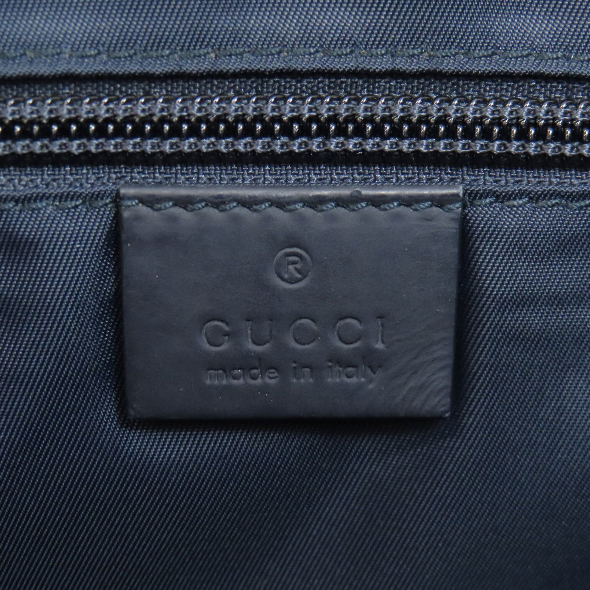 Gucci Dark Navy Leather Shoulder Bag (Pre-Owned)