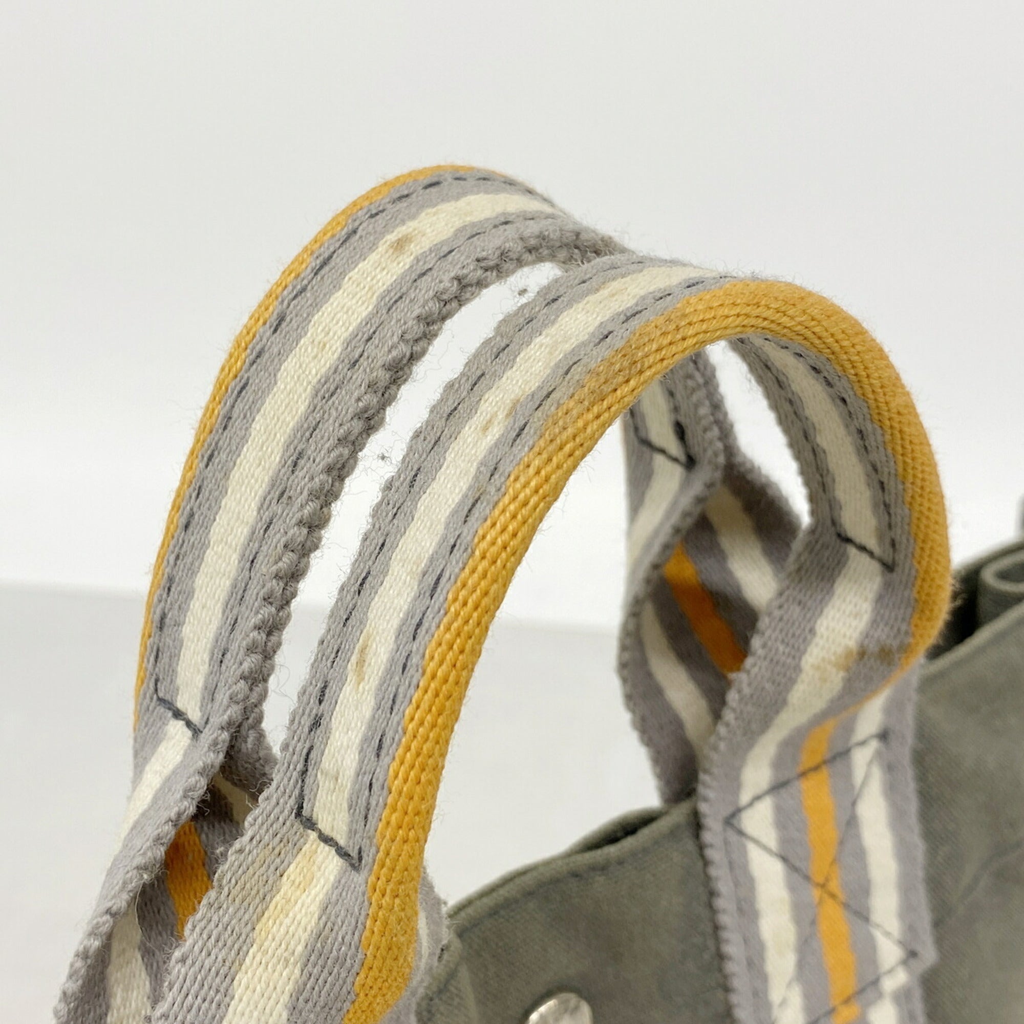 Hermes Gray Canvas Tote Bag (Pre-Owned)