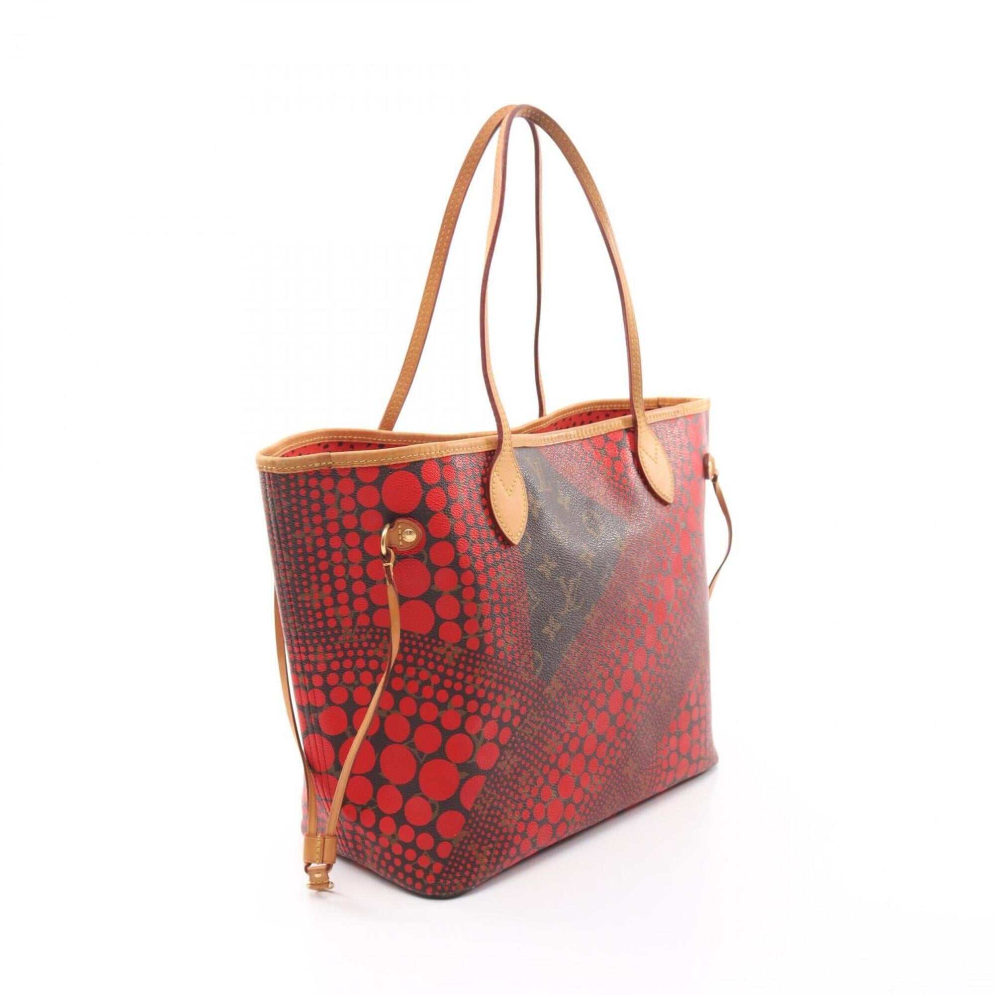 Louis Vuitton Brown Red Color Coated Canvas Leather Handbag Tote Bag (Pre-Owned)