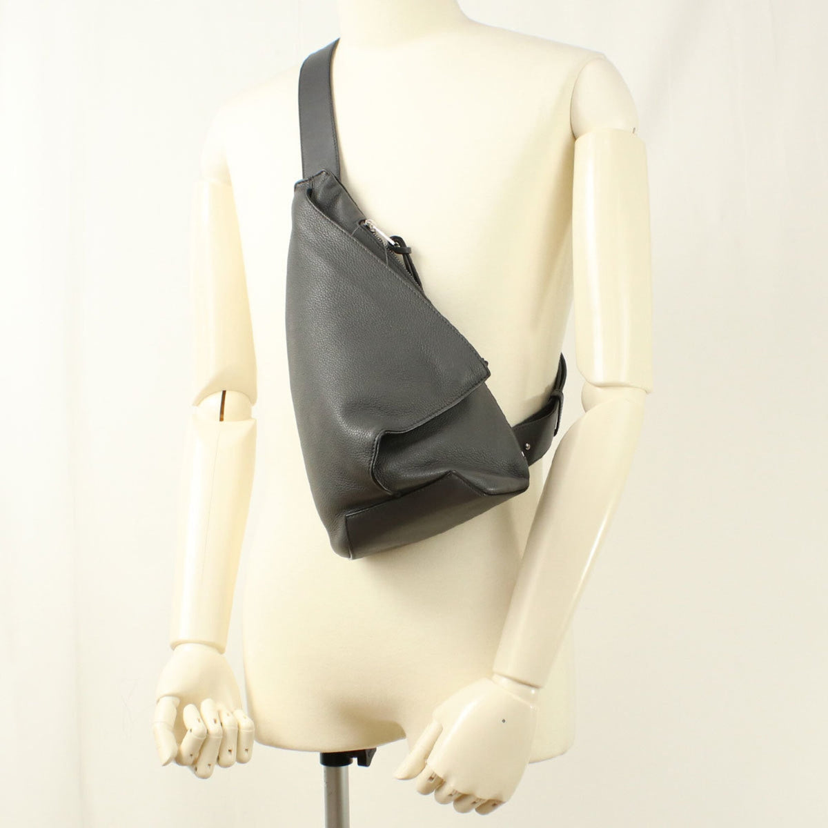 Loewe Gray Leather Sling Bag (Pre-Owned)