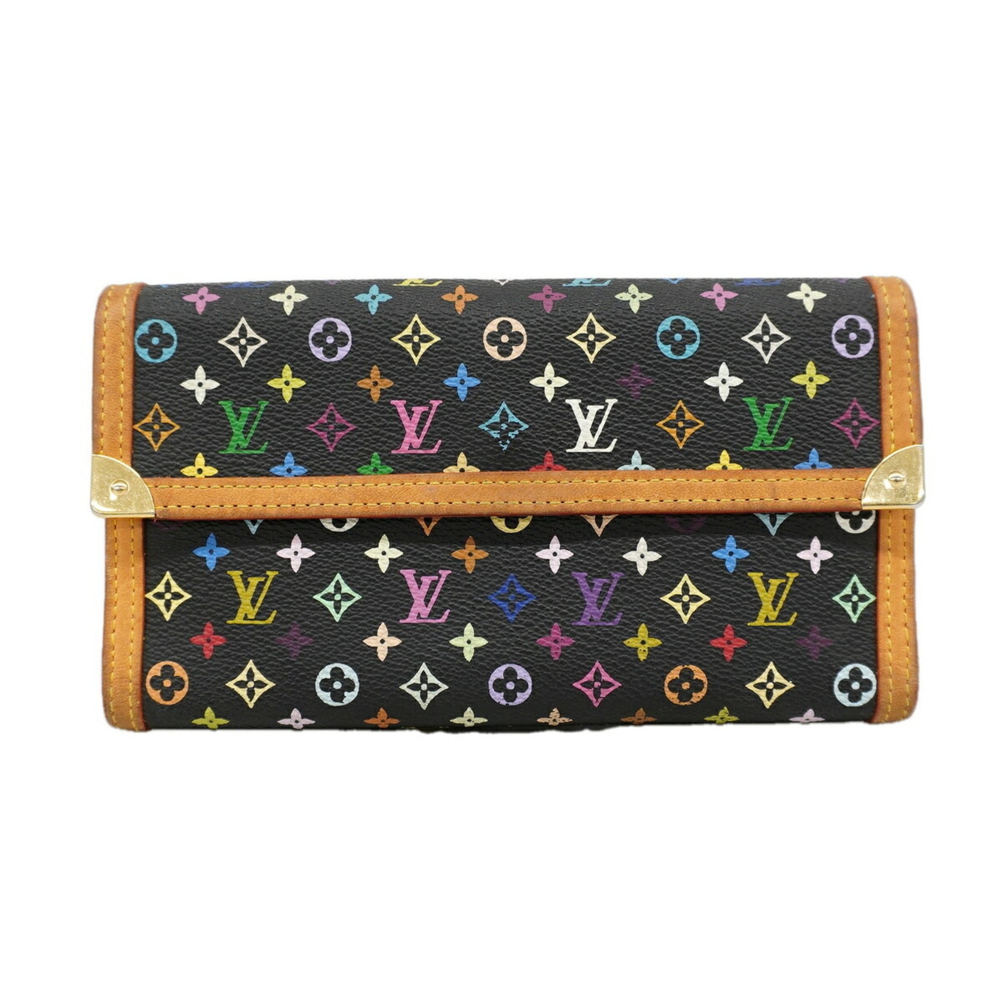 Louis Vuitton Noir Long Wallet (Tri-Fold) (Pre-Owned)