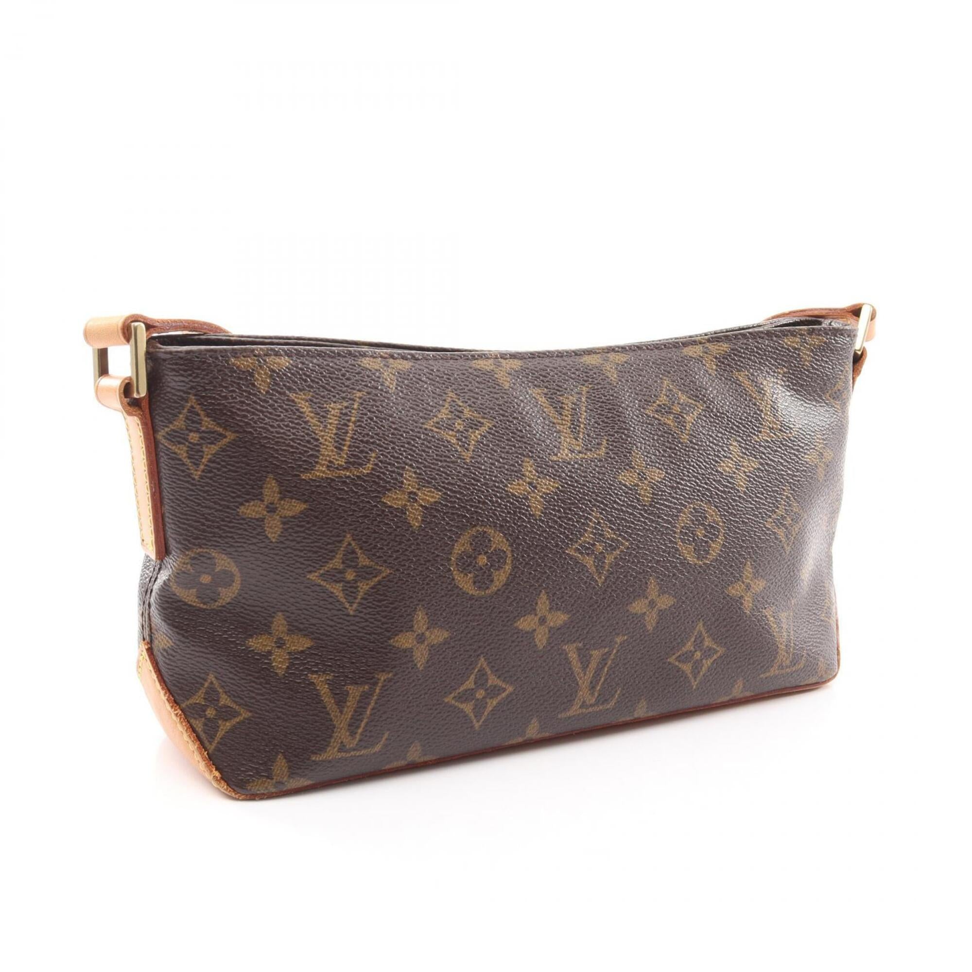 Louis Vuitton Brown Coated Canvas Pvc Monogram Leather Handbag Shoulder Bag (Pre-Owned)