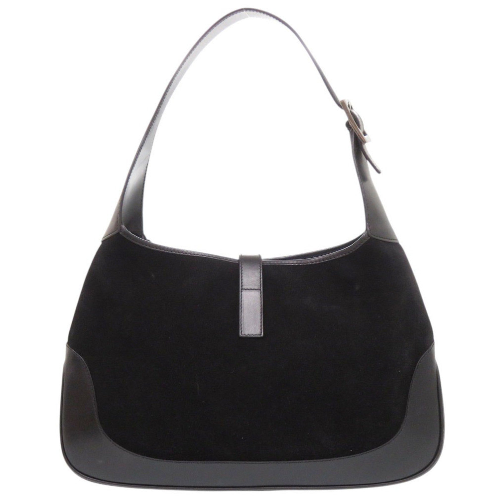 Gucci Black Suede Leather Handbag (Pre-Owned)