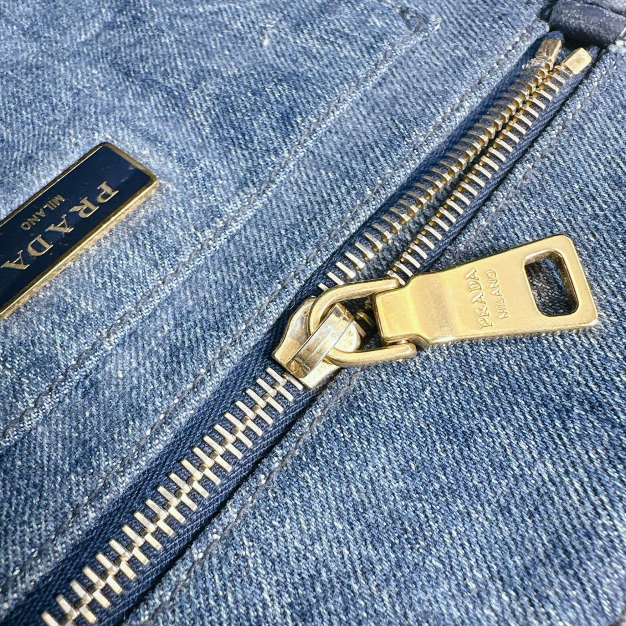Prada Blue Denim Tote Bag (Pre-Owned)