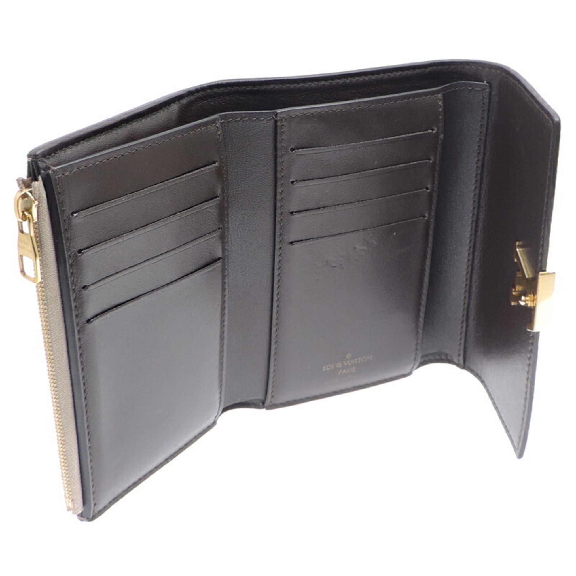 Louis Vuitton Galle Gray Leather Wallet (Bi-Fold) (Pre-Owned)