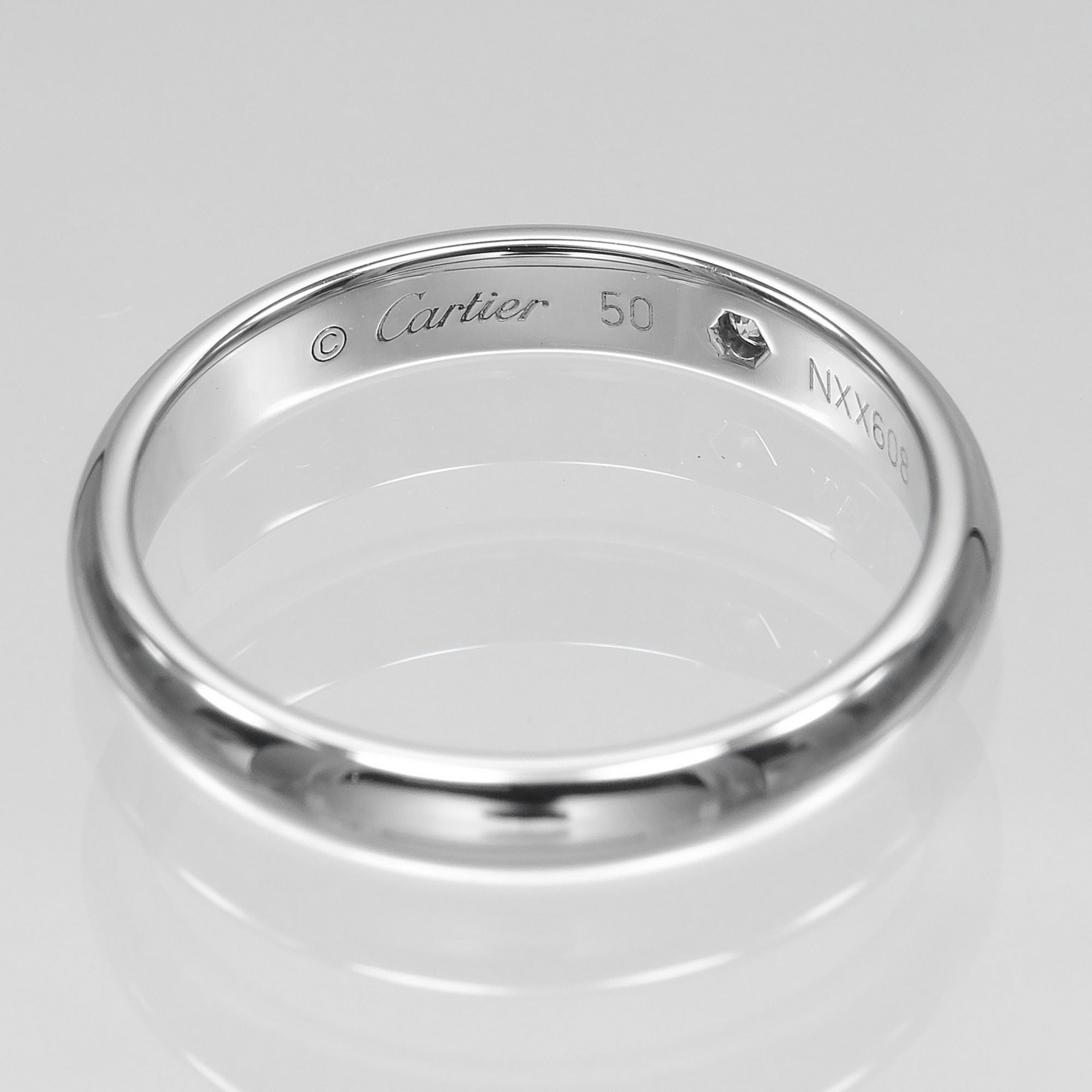 Cartier Platinum Platinum 950 Band Ring (Pre-Owned)