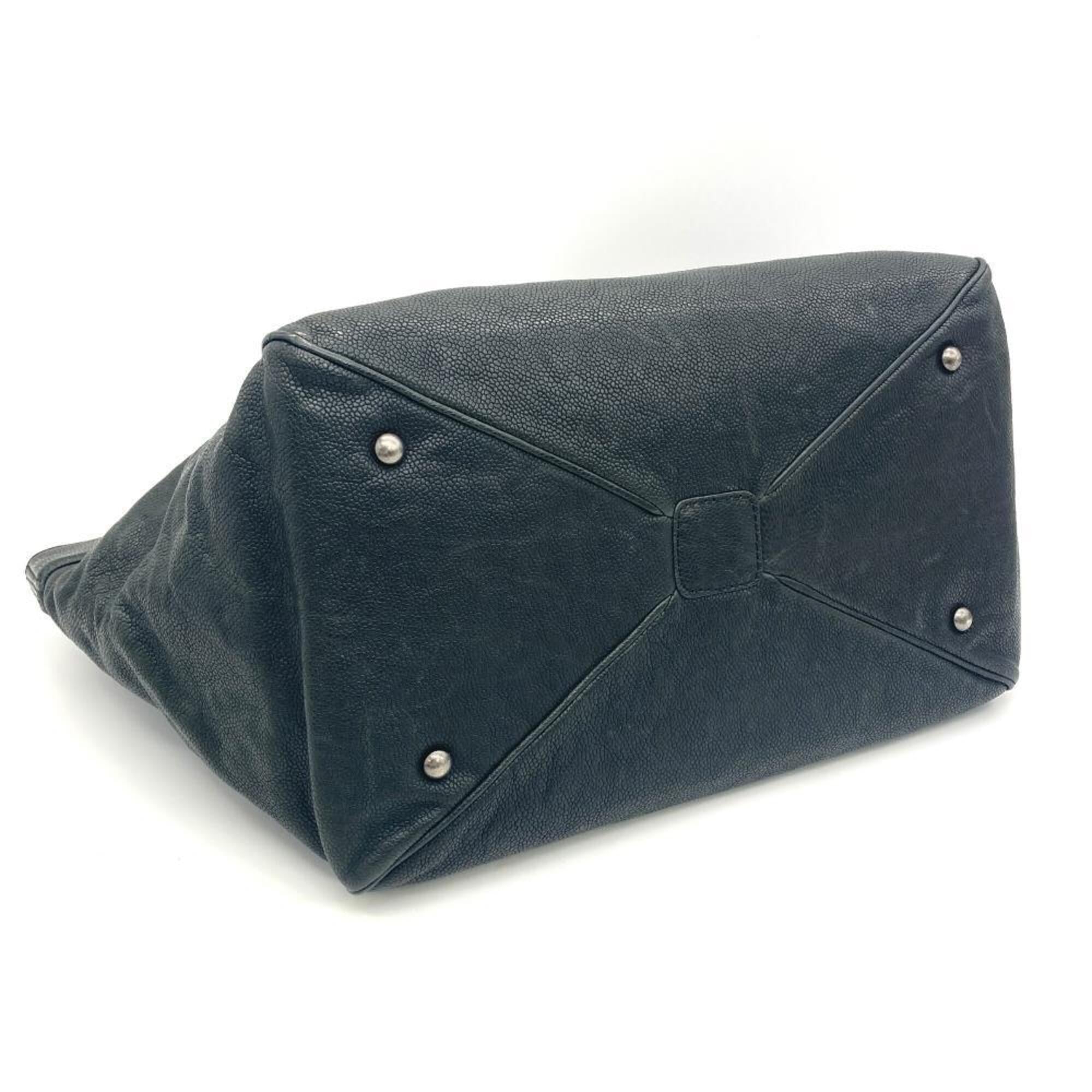 Chanel Black Grained Calfskin Tote Bag (Pre-Owned)