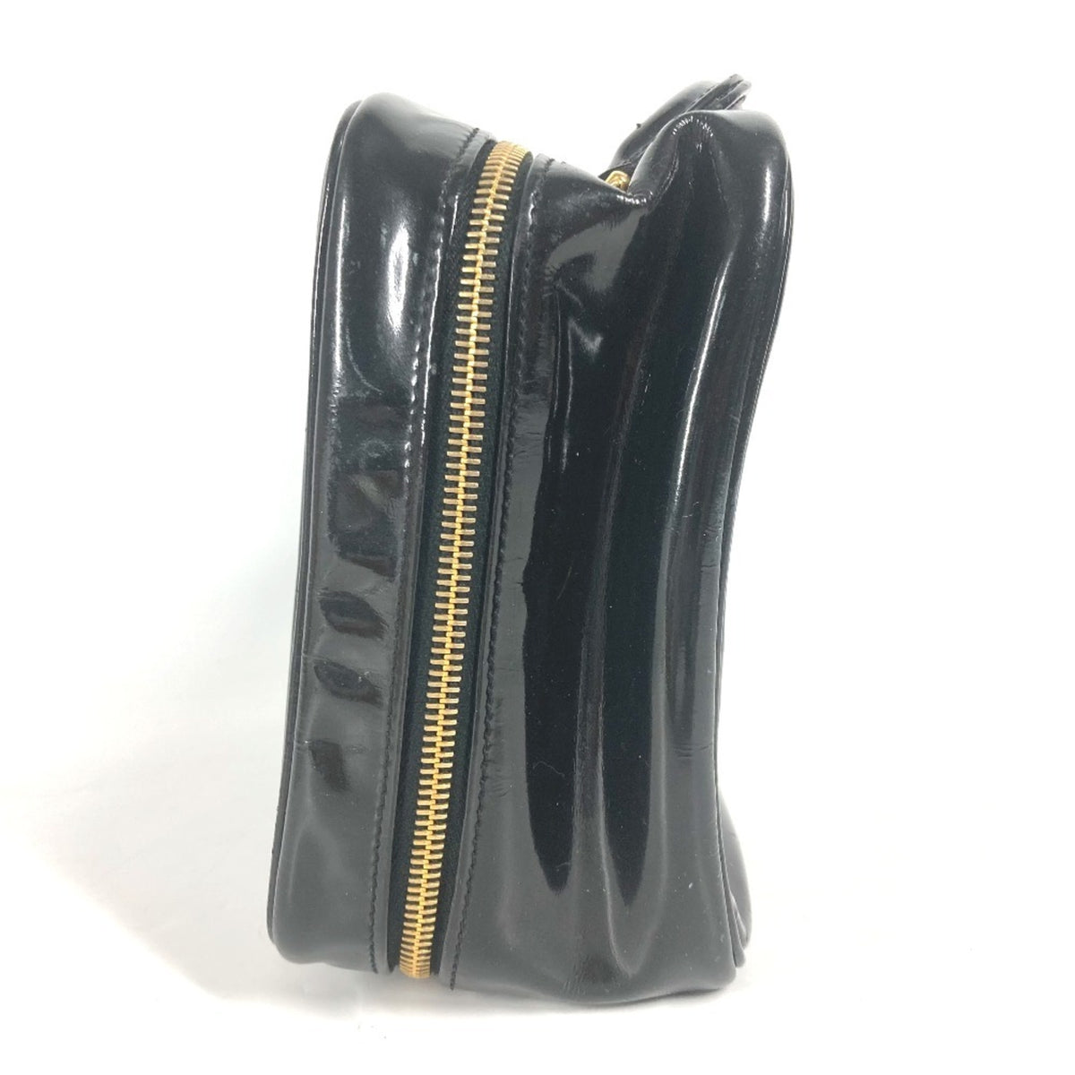 Chanel Black Leather Handbag Vanity Bag (Pre-Owned)