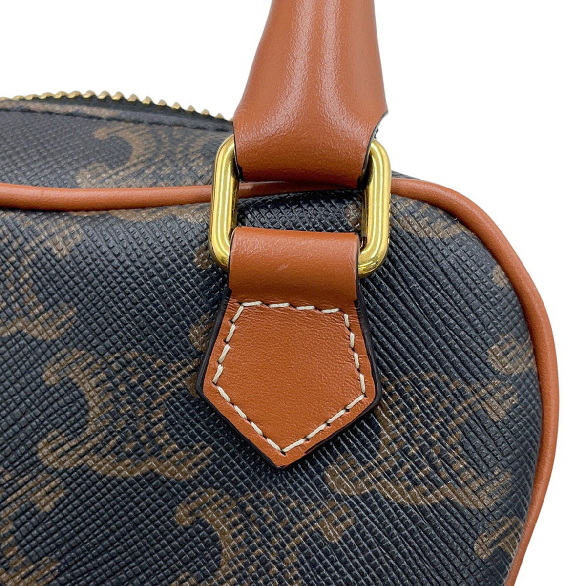 Celine Brown Pvc Leather Handbag Shoulder Bag (Pre-Owned)