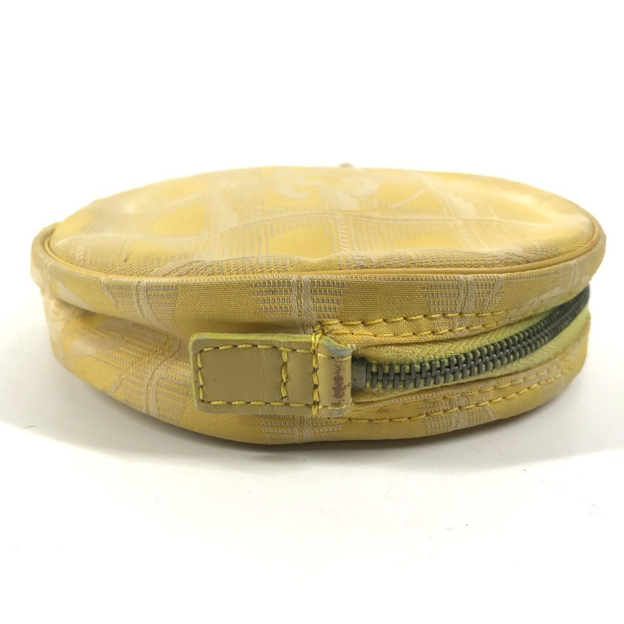 Chanel New Travel Line Yellow Nylon Pouch Wash Bag (Pre-Owned)