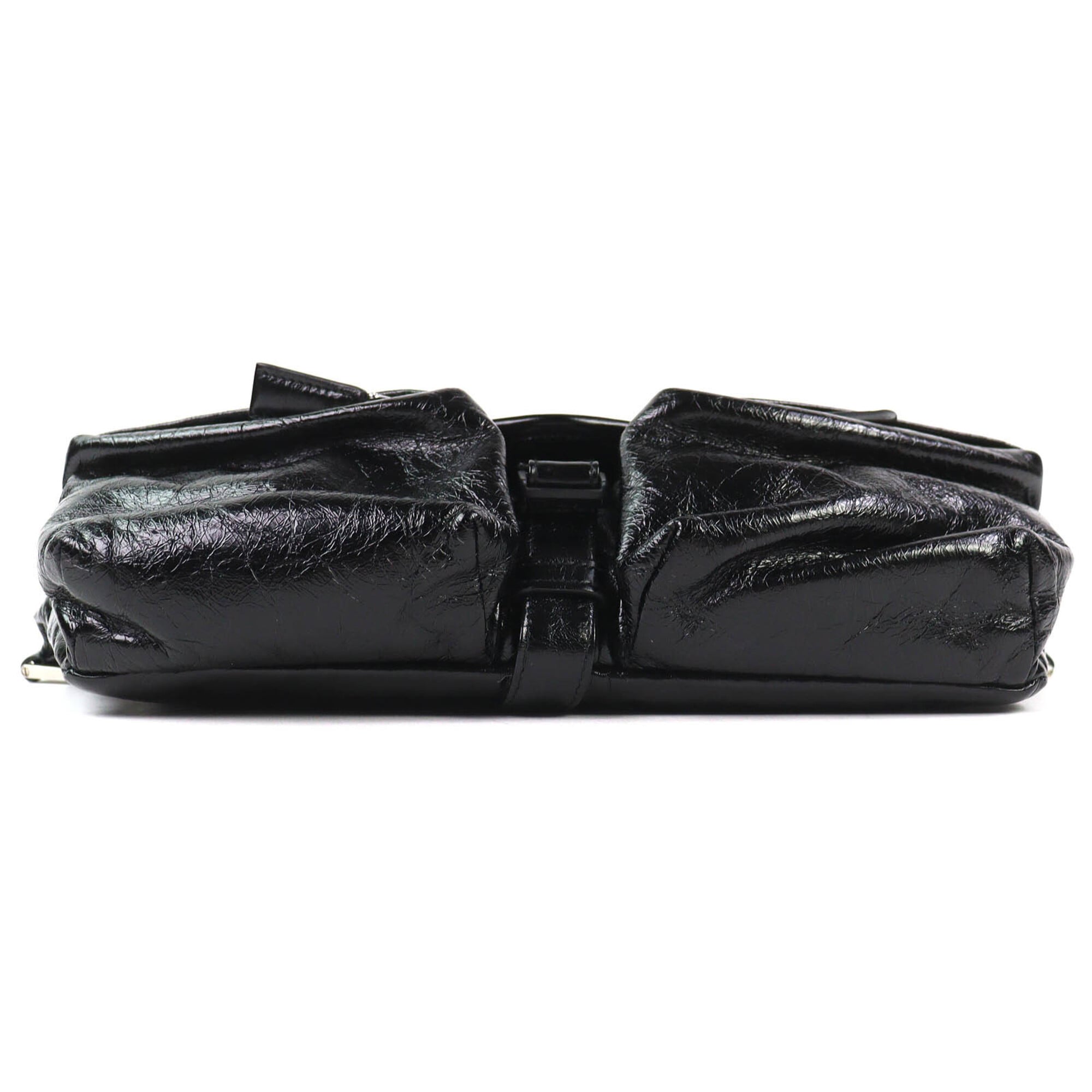 Prada Black Leather Shoulder Bag Sling Bag (Pre-Owned)