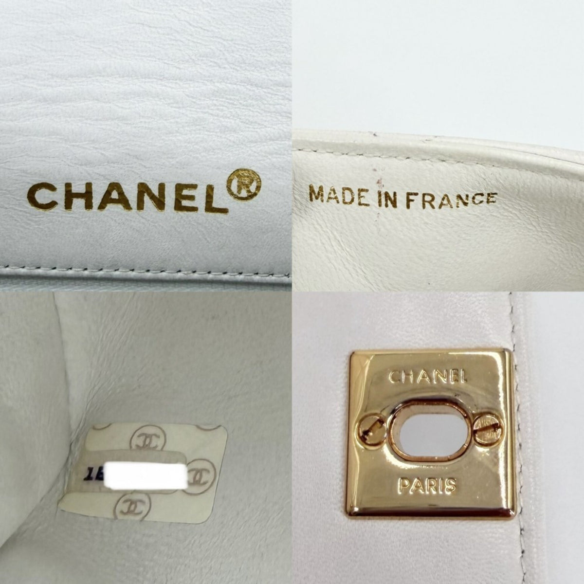 Chanel White Leather Shoulder Bag (Pre-Owned)
