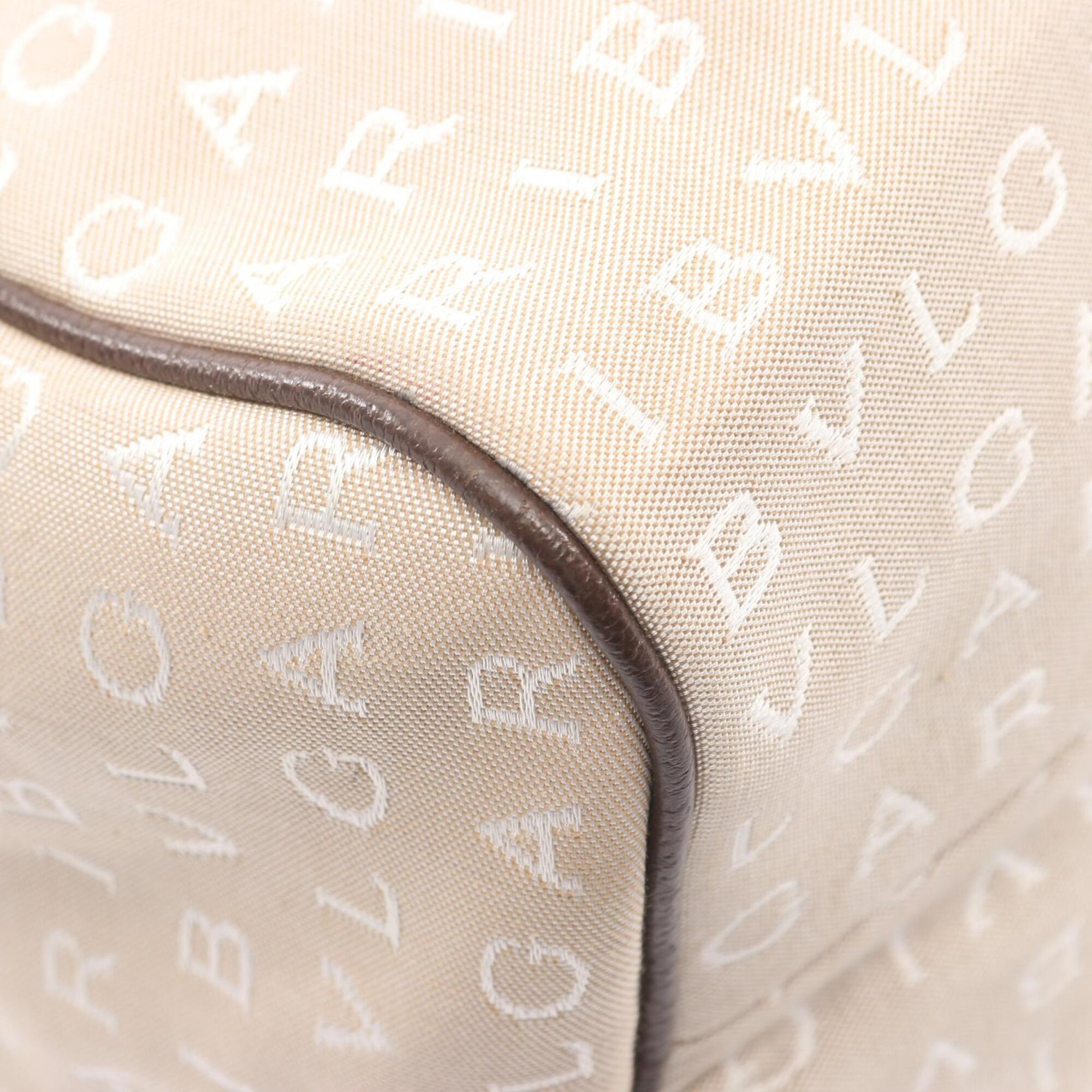 Bvlgari Beige Brown Canvas Leather Handbag (Pre-Owned)