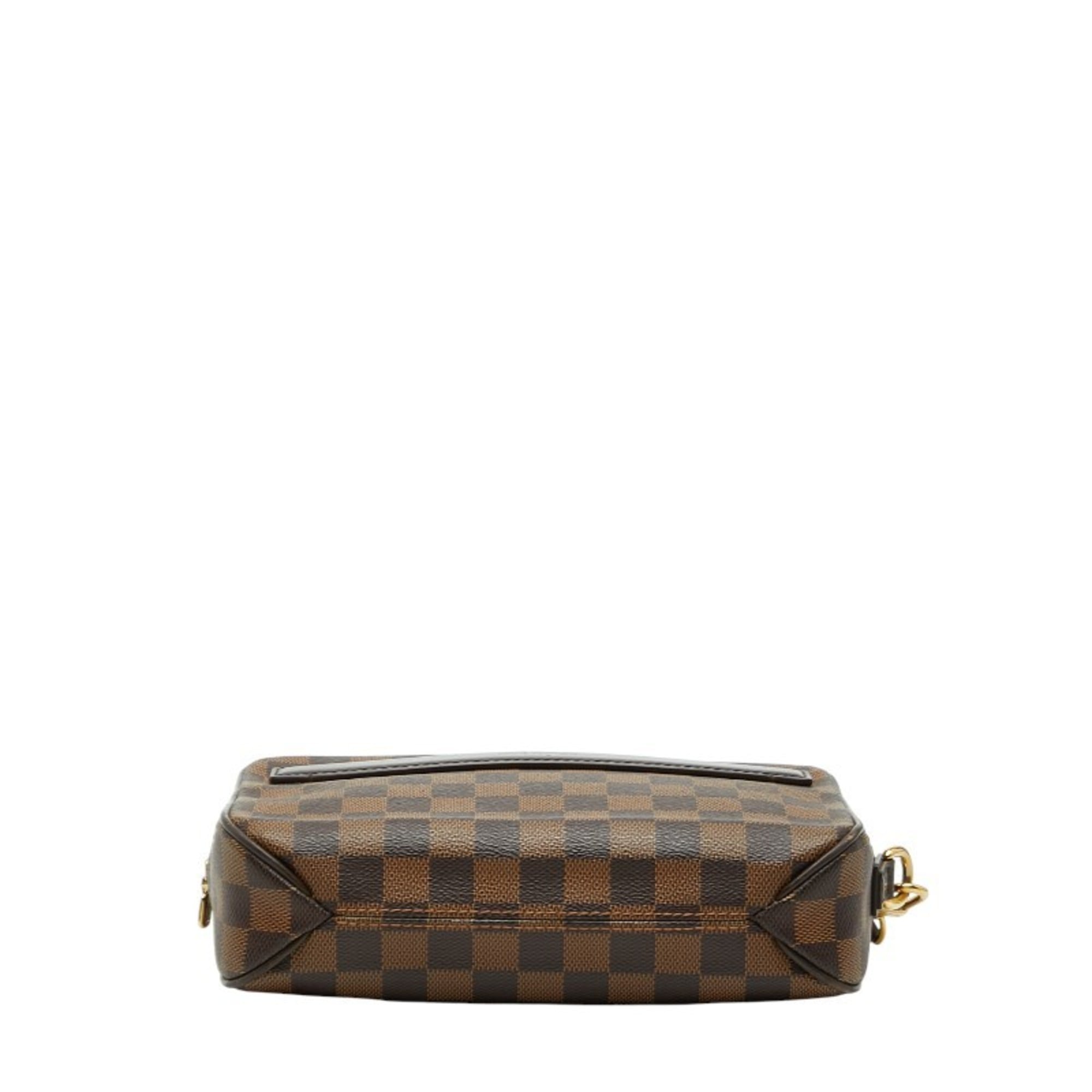 Louis Vuitton Brown Damier Canvas Pvc Leather Clutch Bag Pochette (Pre-Owned)