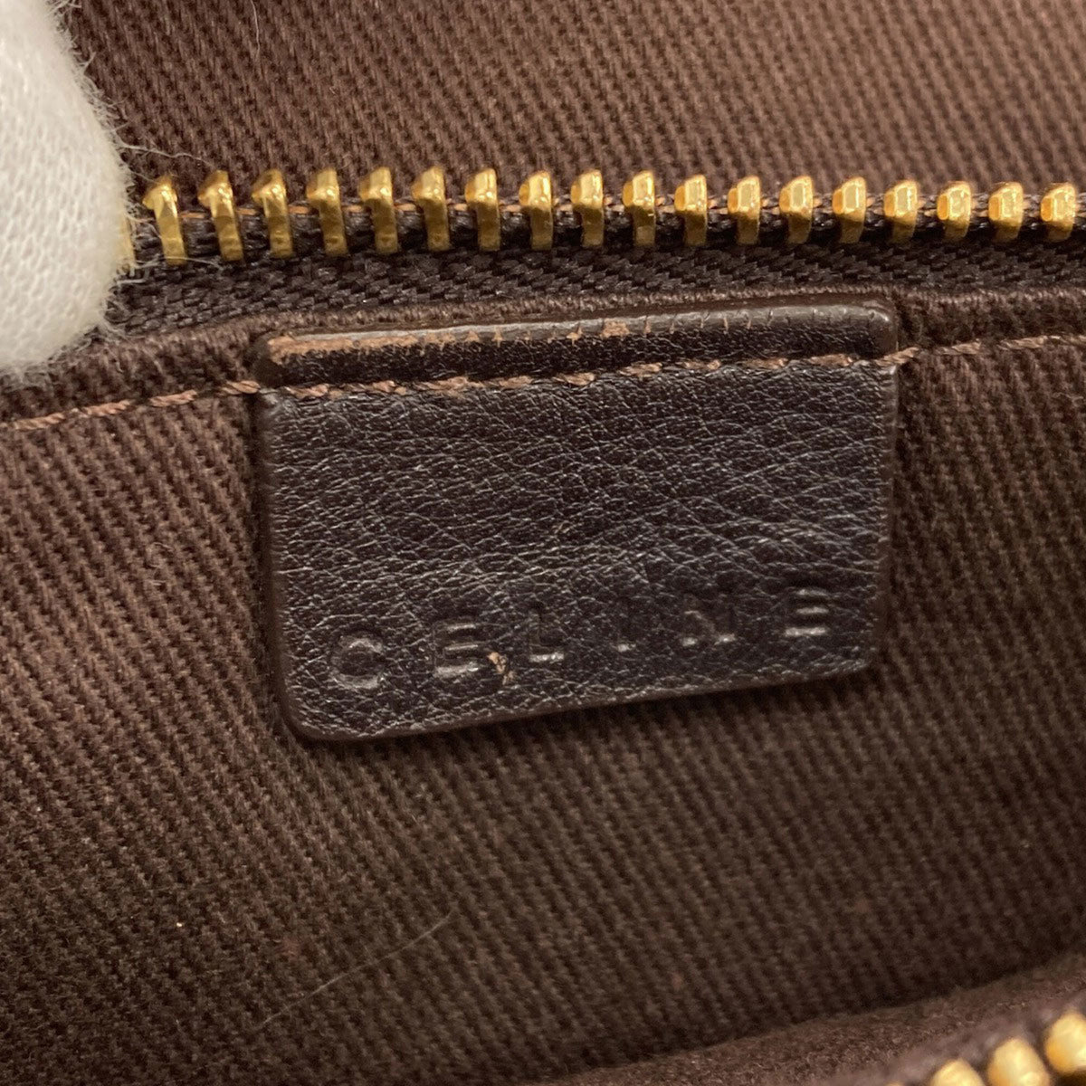 Celine Brown Canvas Handbag (Pre-Owned)