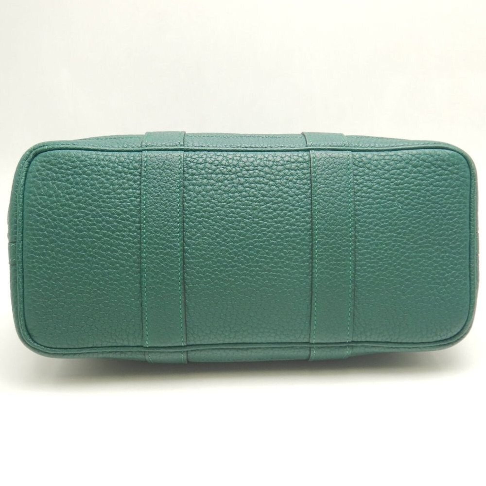 Hermes Garden Green Negonda Leather Handbag (Pre-Owned)
