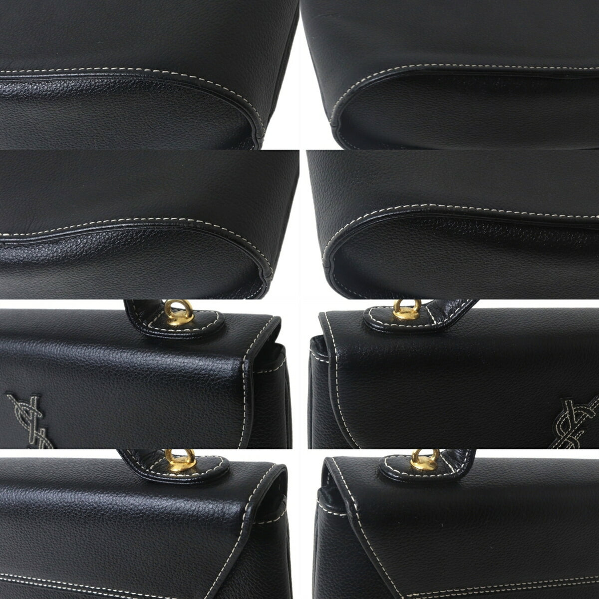 Yves Saint Laurent Black Leather Handbag (Pre-Owned)