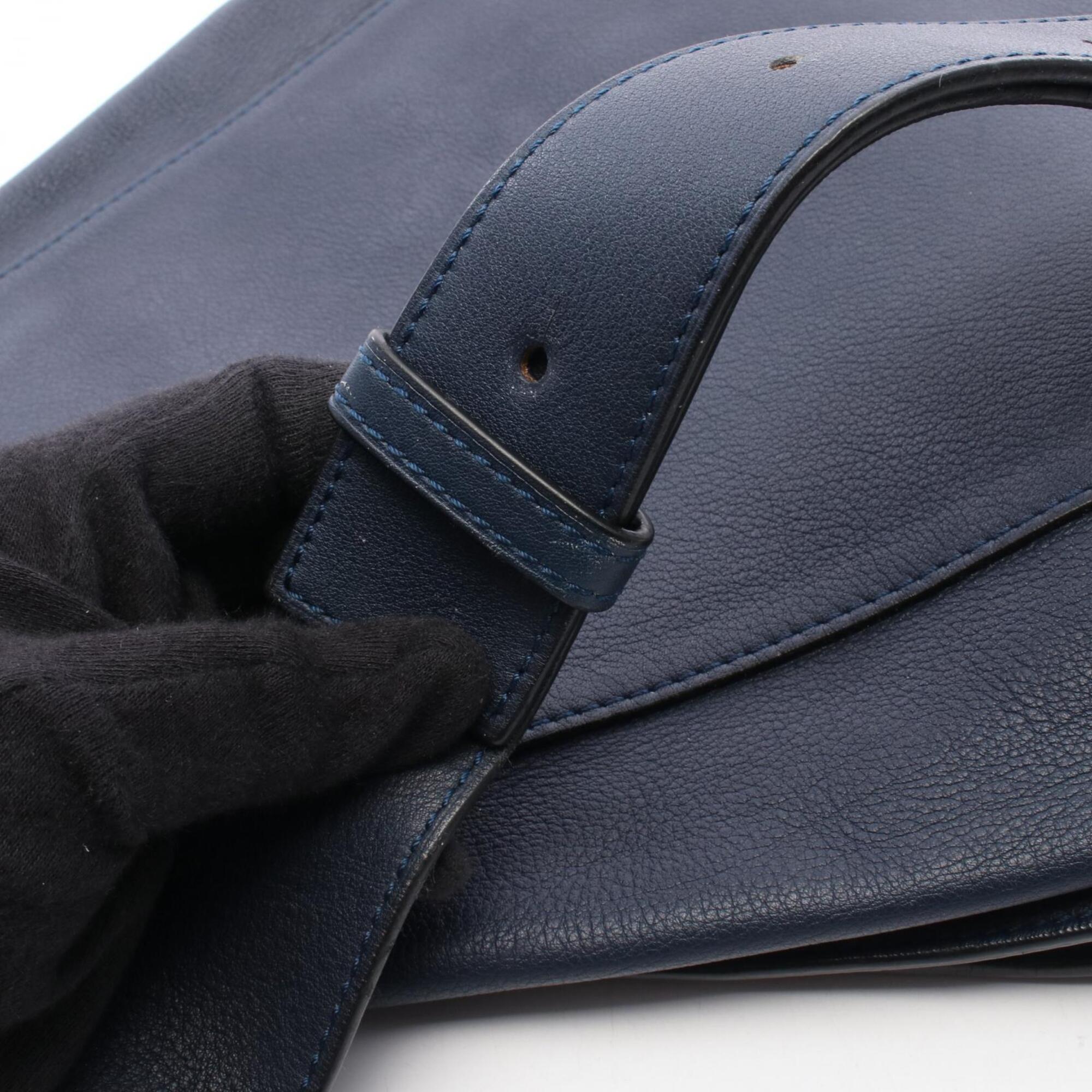 Loewe Navy Leather Fanny Pack Handbag (Pre-Owned)