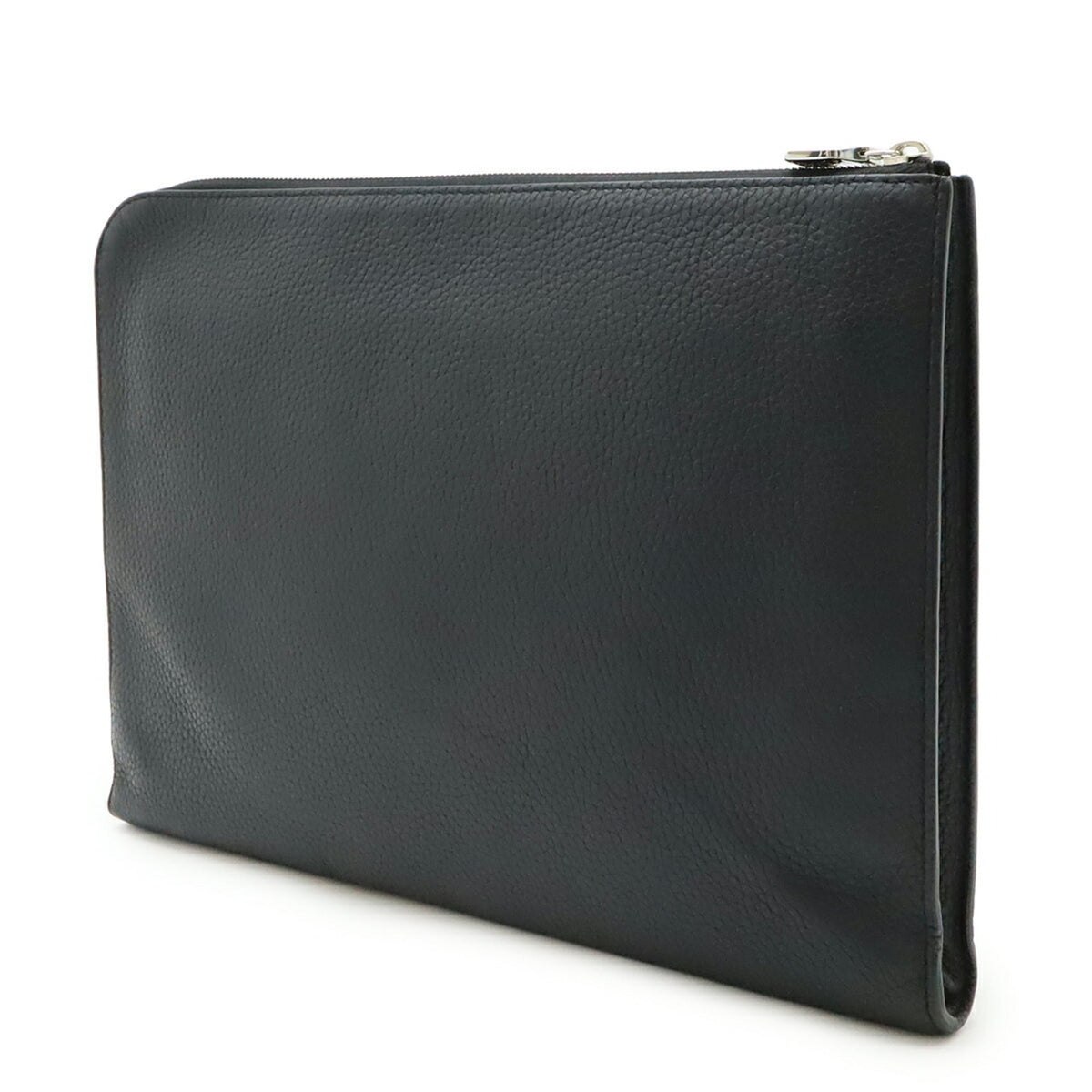Louis Vuitton Black Noir Leather Clutch Bag Pochette (Pre-Owned)