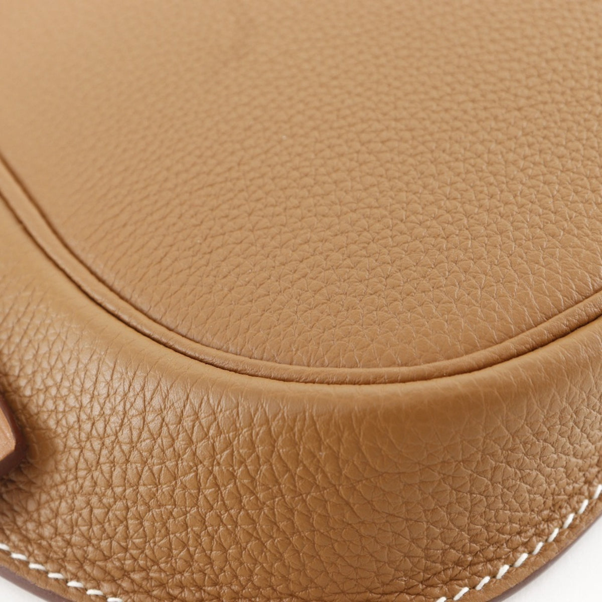 Hermes Brown Gold Brown Togo Leather Shoulder Bag (Pre-Owned)