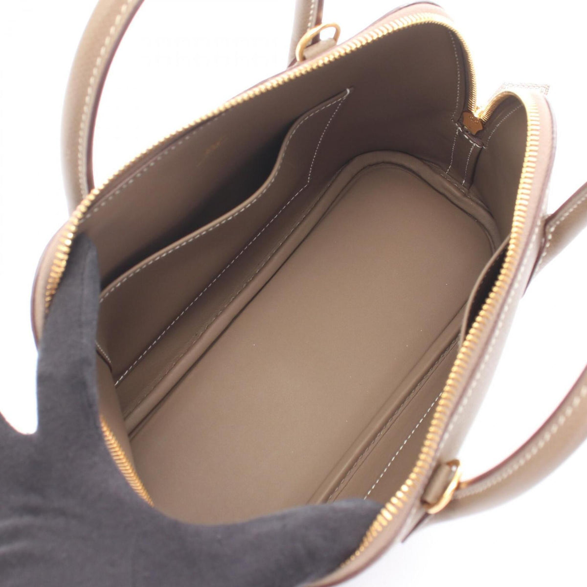 Hermes Gray Epsom Leather Handbag (Pre-Owned)