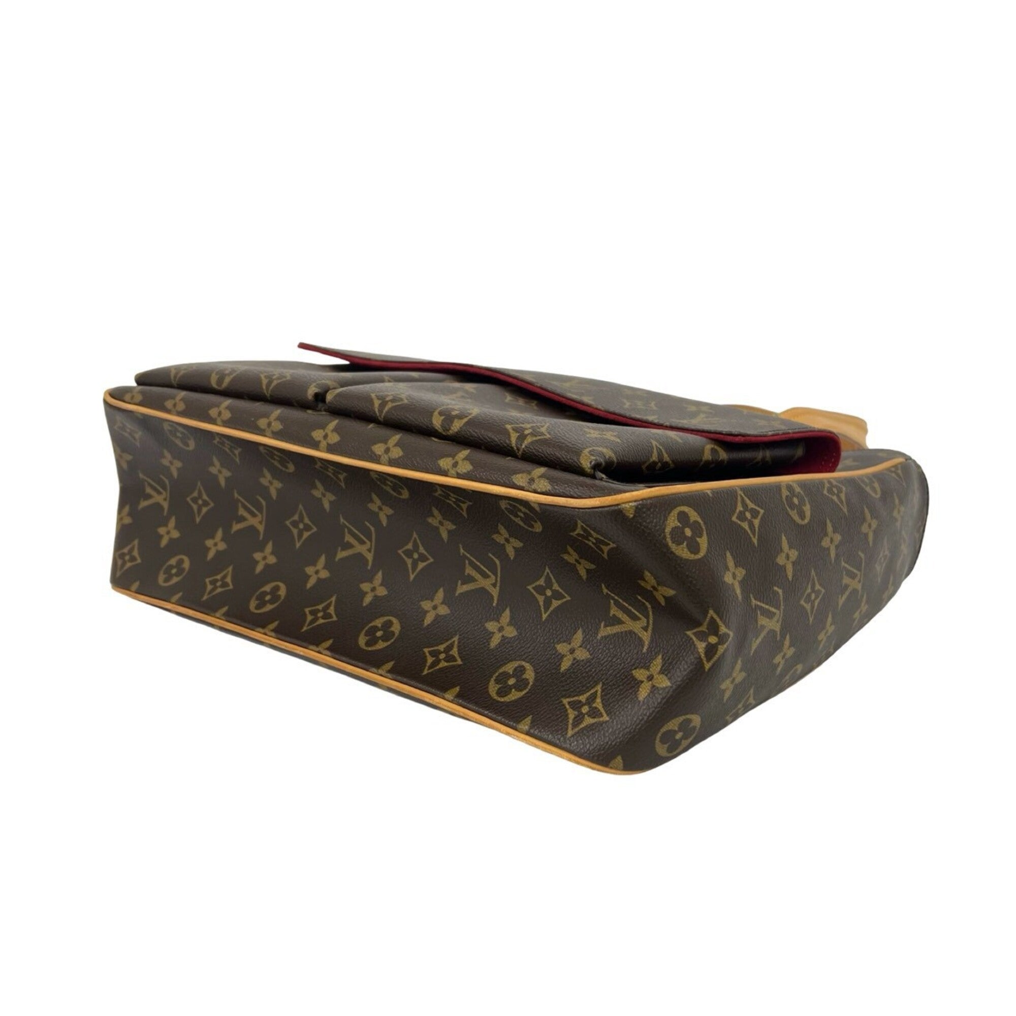 Louis Vuitton Brown Leather Pvc Shoulder Bag Tote Bag (Pre-Owned)