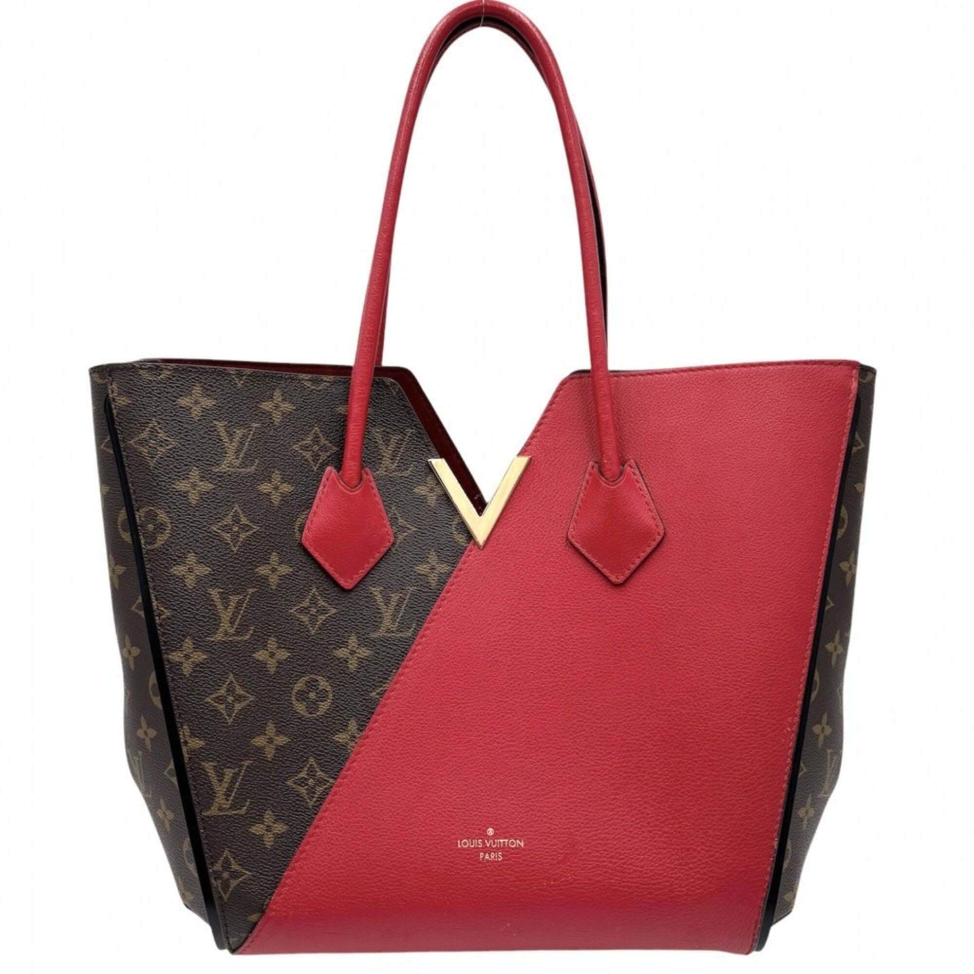 Louis Vuitton Monogram Brown Cerise Monogram Red Color Monogram Handbag Tote Bag (Pre-Owned)