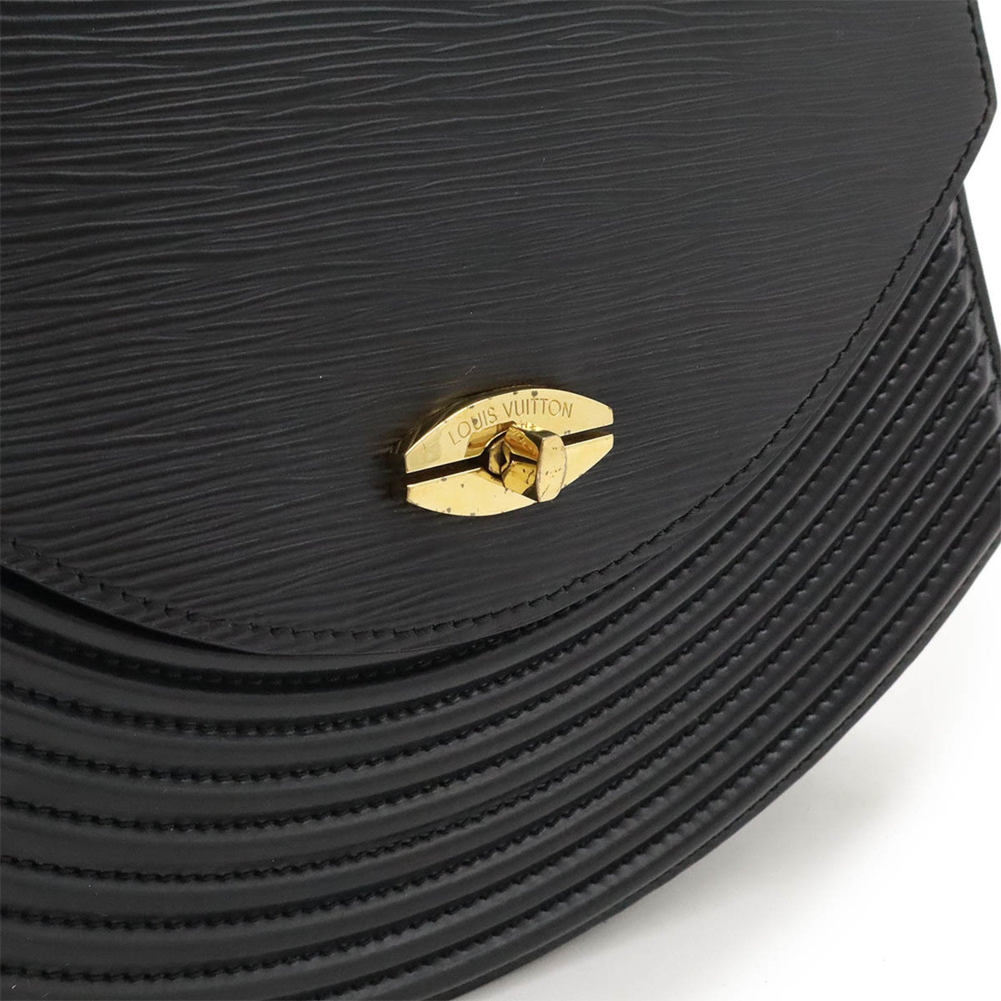 Louis Vuitton Noir Epi Leather Handbag Shoulder Bag (Pre-Owned)