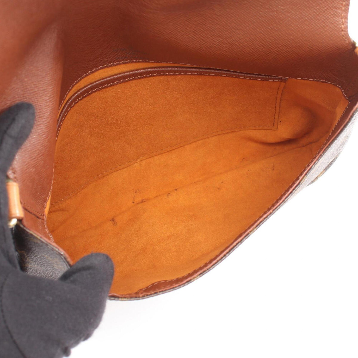 Louis Vuitton Brown Coated Canvas Leather Handbag Shoulder Bag (Pre-Owned)