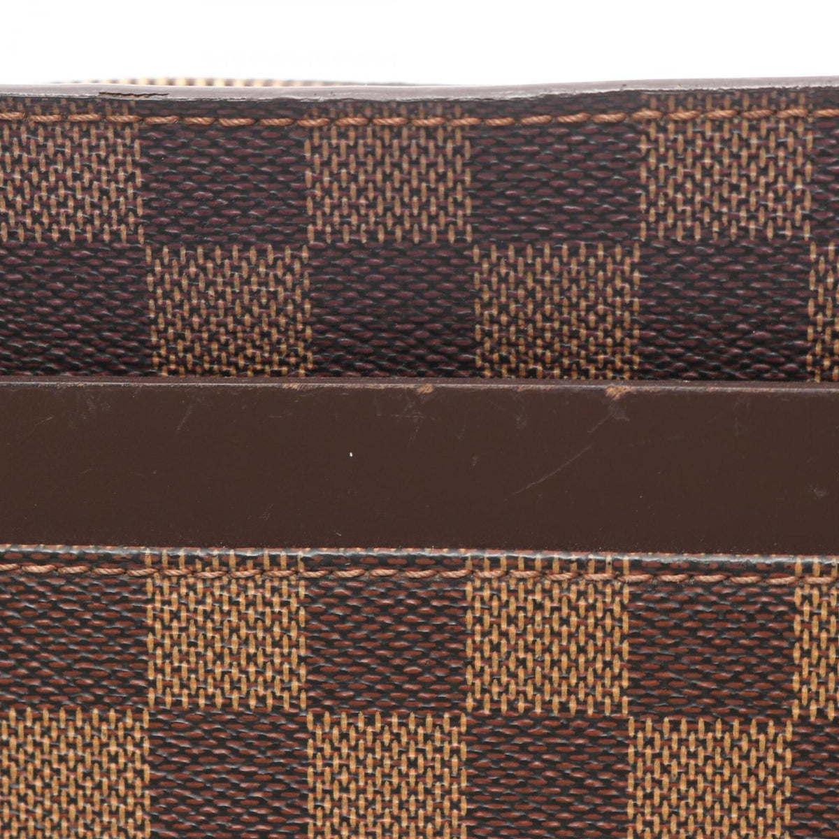 Louis Vuitton Brown Damier Canvas Coated Canvas Leather Clutch Bag (Pre-Owned)