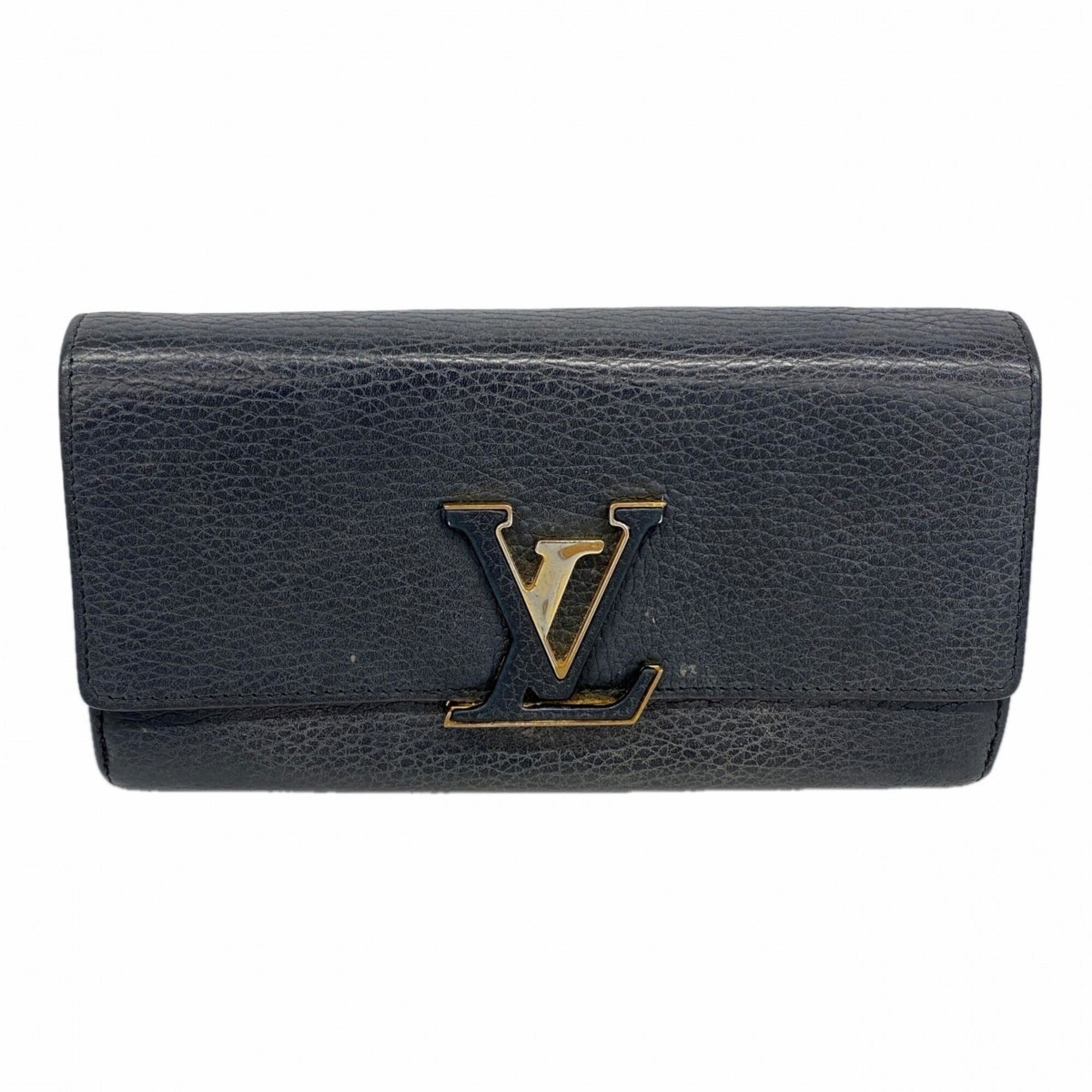 Louis Vuitton Noir Long Wallet (Bi-Fold) (Pre-Owned)