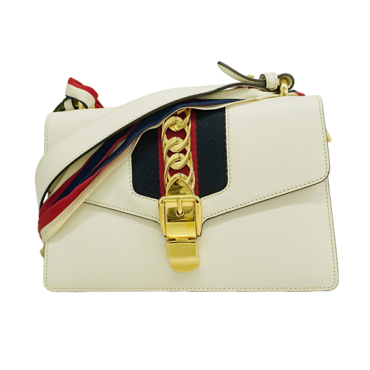 Gucci Ivory Leather Shoulder Bag (Pre-Owned)