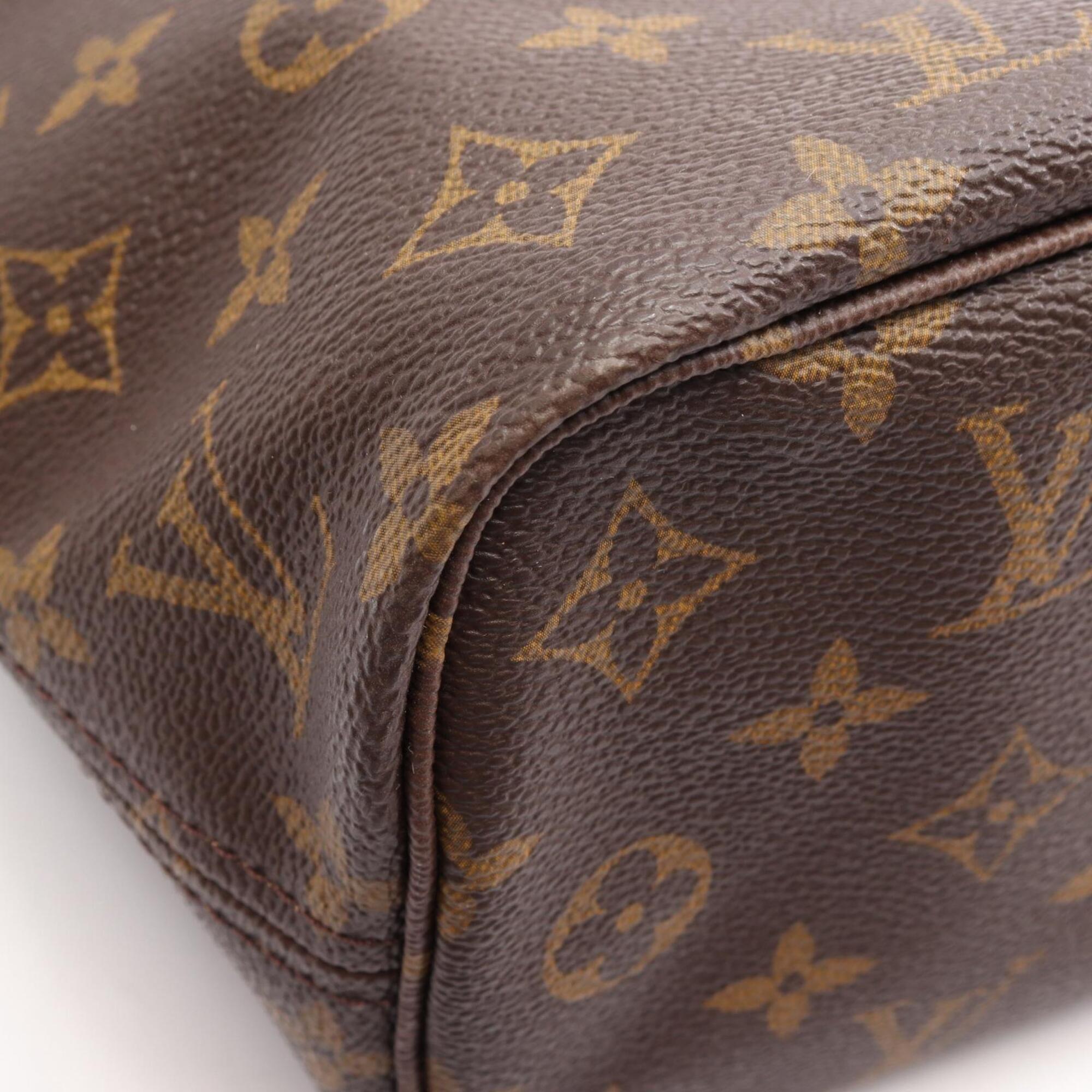 Louis Vuitton Brown Pvc Coated Canvas Leather Handbag Tote Bag (Pre-Owned)