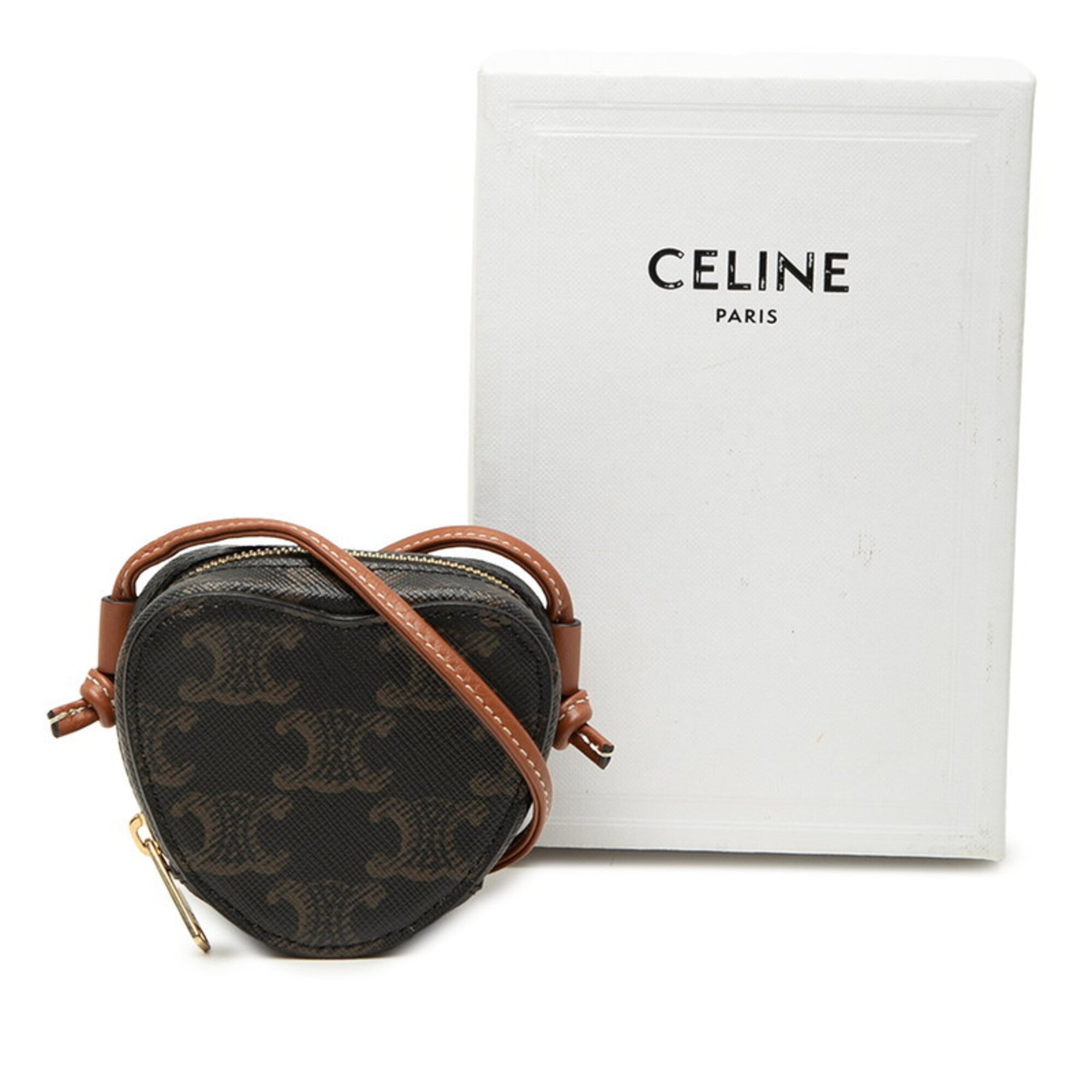 Celine Brown Pvc Handbag Pochette Pouch (Pre-Owned)