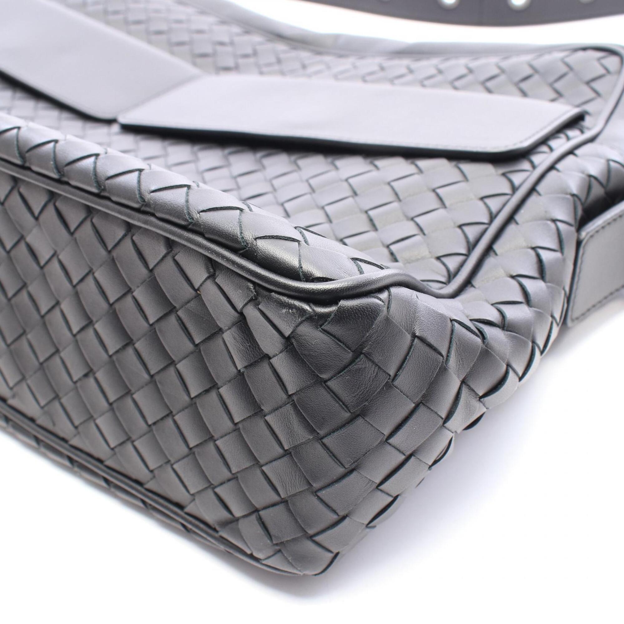Bottega Veneta Black Intrecciato Handbag Shoulder Bag (Pre-Owned)