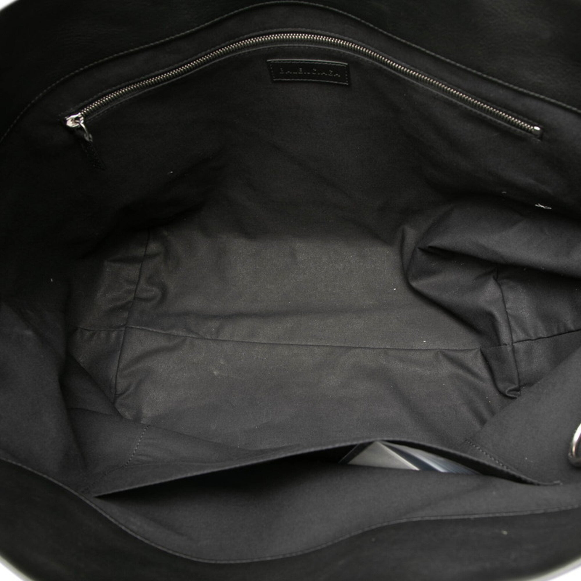 Balenciaga Black Ivory Canvas Leather Tote Bag (Pre-Owned)