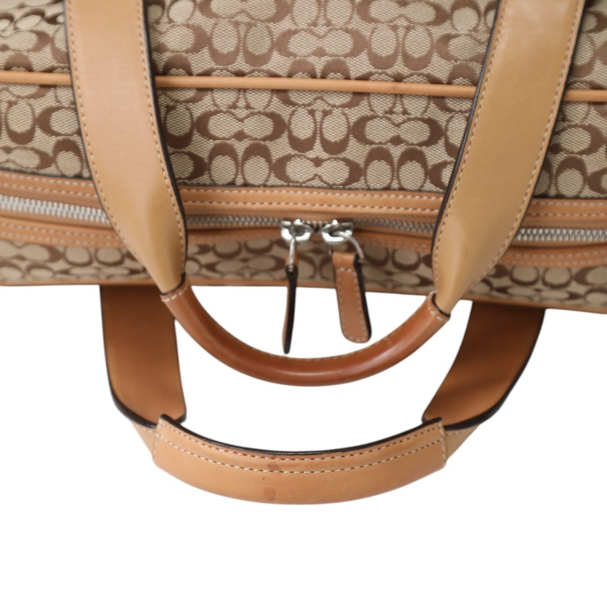 Coach Beige Canvas Briefcase (Pre-Owned)