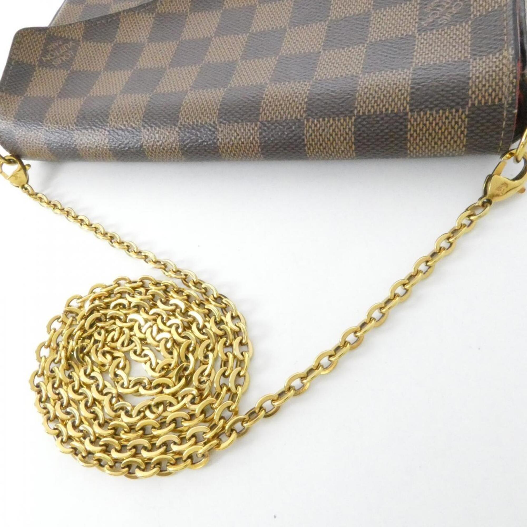 Louis Vuitton Damier Damier Canvas Ebene Damier Canvas Pochette Shoulder Bag (Pre-Owned)