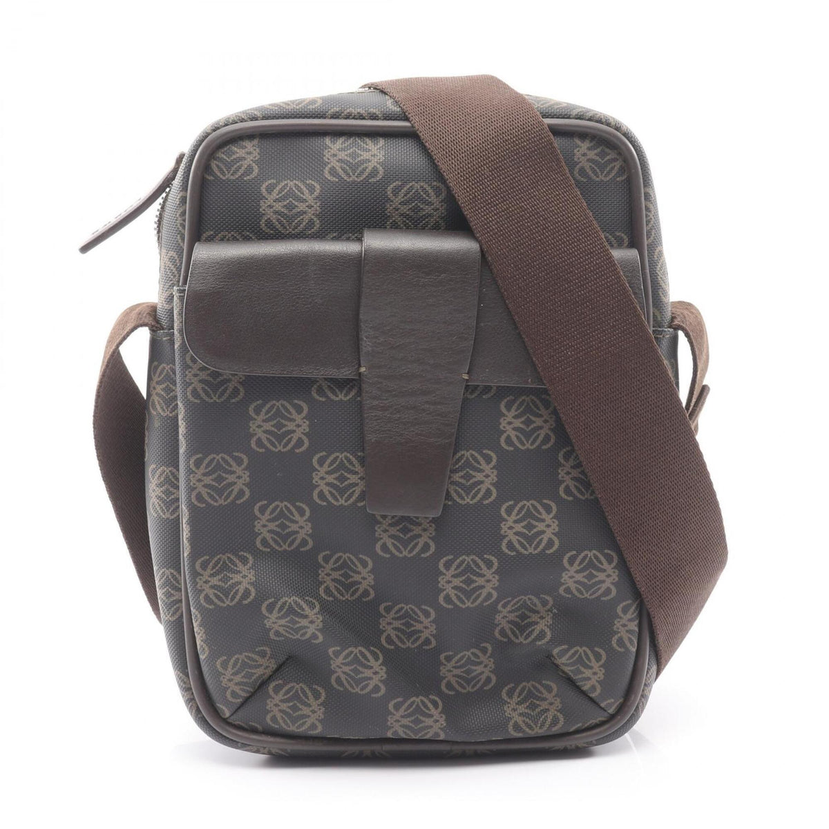 Loewe Brown Coated Canvas Pvc Leather Handbag Shoulder Bag (Pre-Owned)