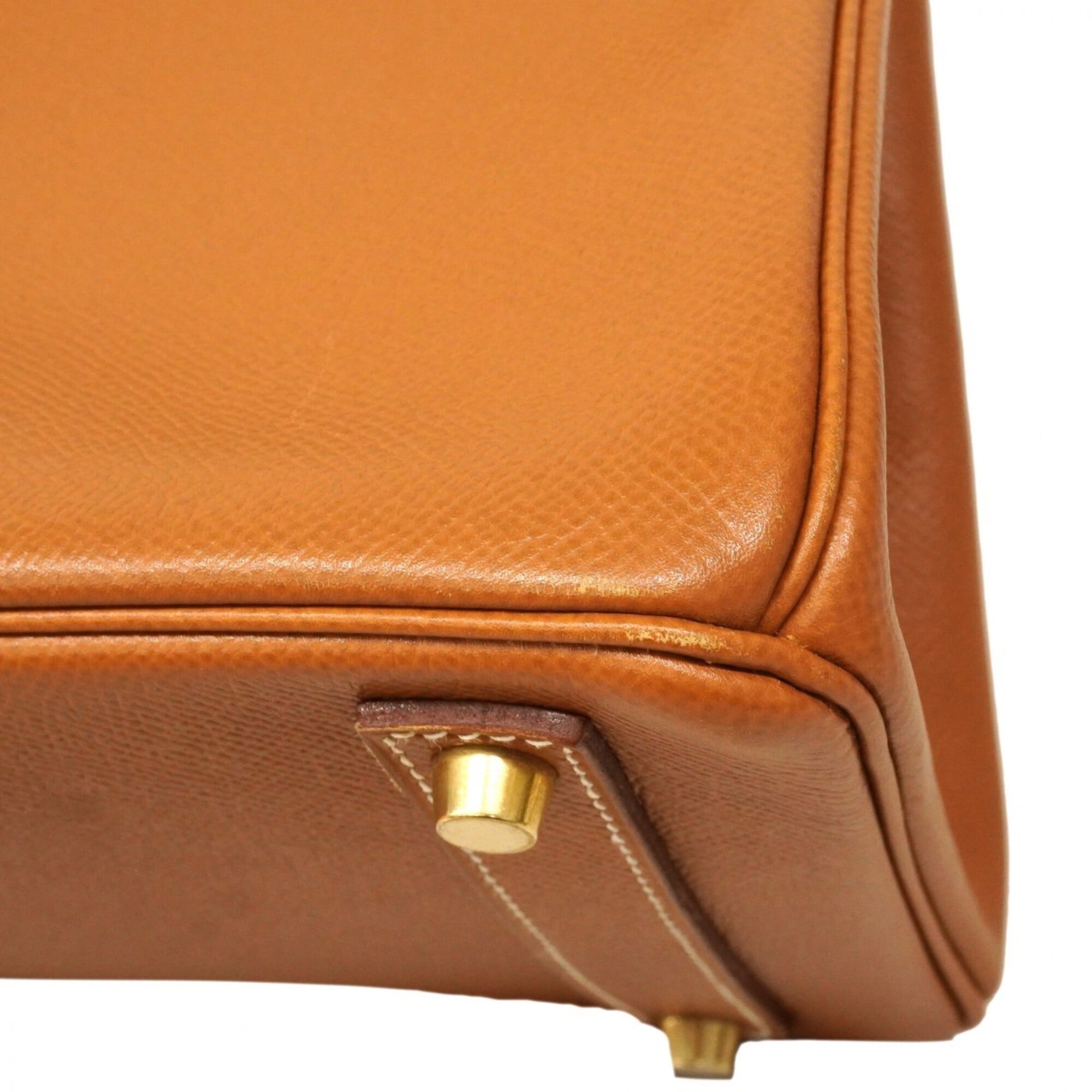 Hermes Gold Courchevel Leather Handbag (Pre-Owned)