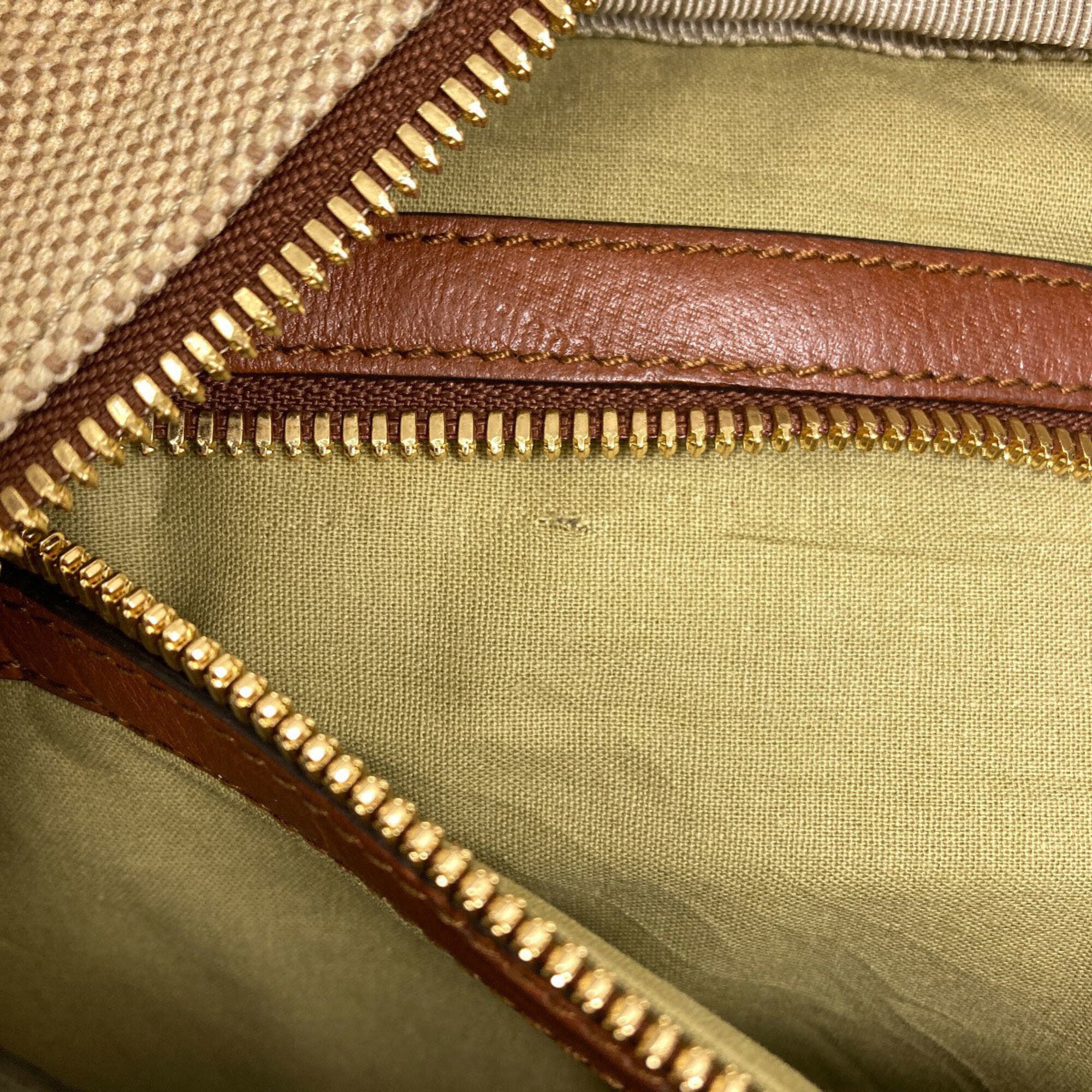 Gucci Brown Canvas Backpack (Pre-Owned)