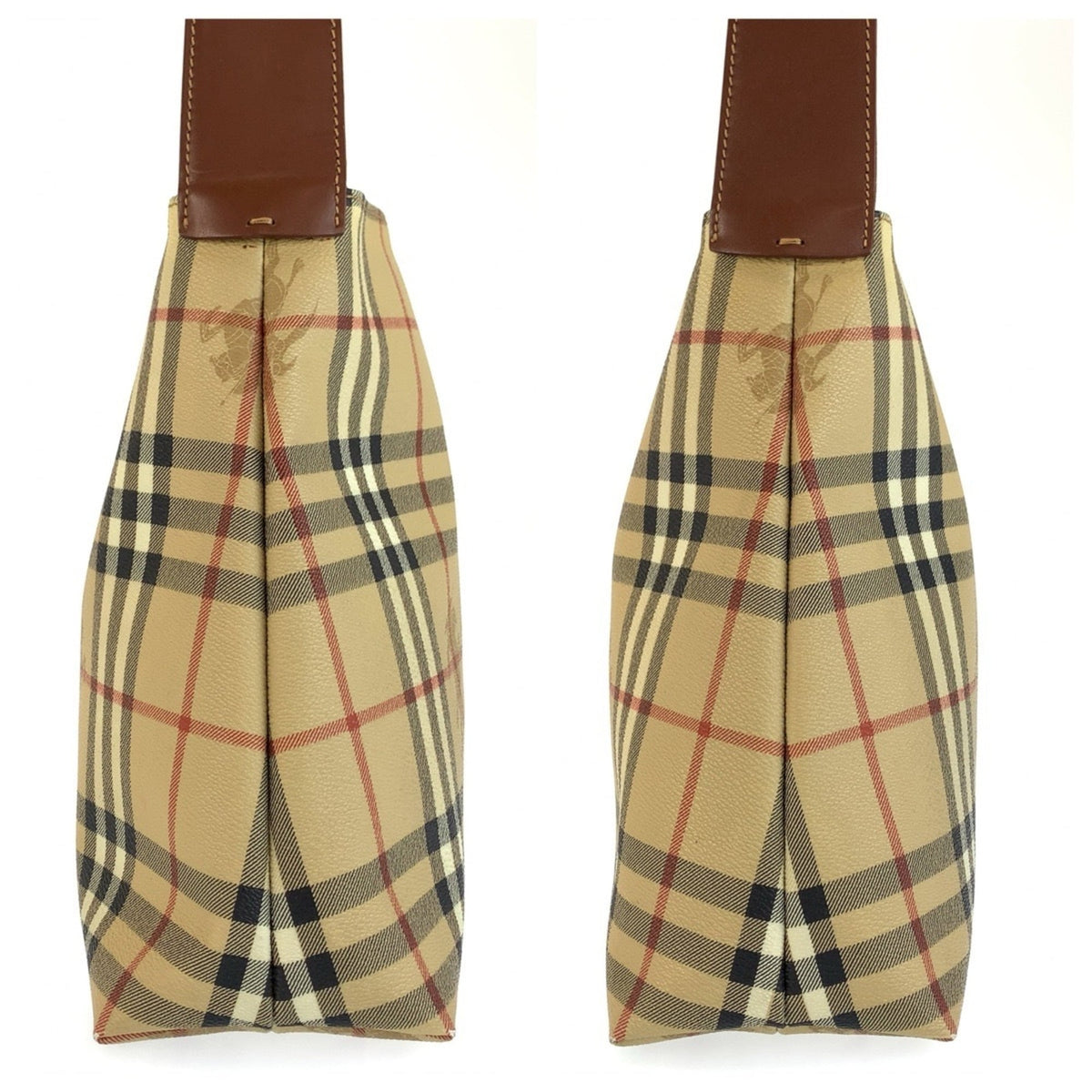 Burberry Beige Brown Pvc Shoulder Bag (Pre-Owned)