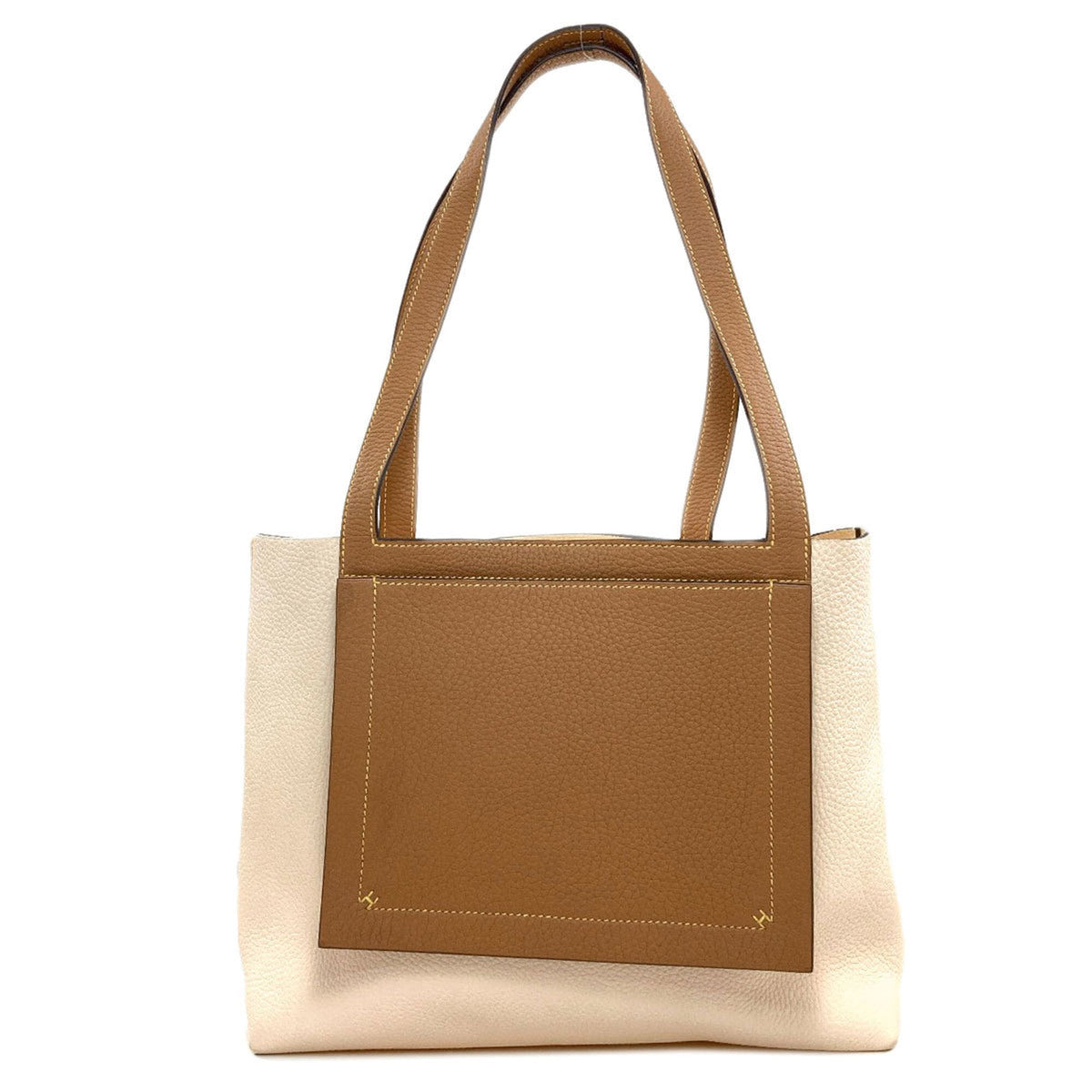 Hermes Brown Ivory Tote Bag (Pre-Owned)