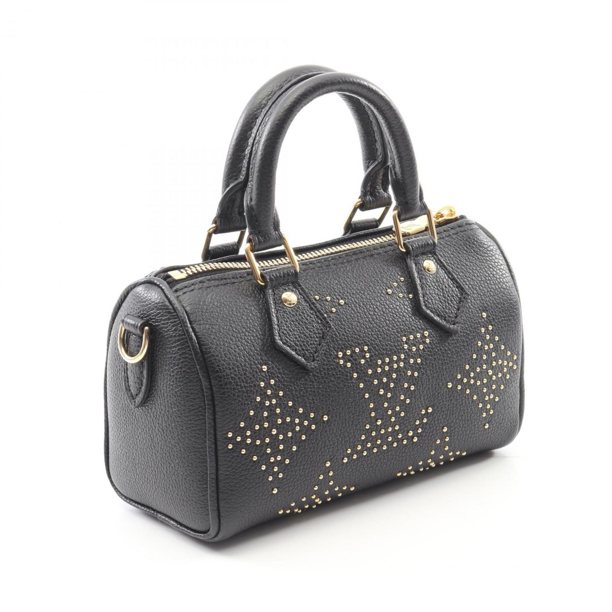 Louis Vuitton Black Leather Handbag (Pre-Owned)