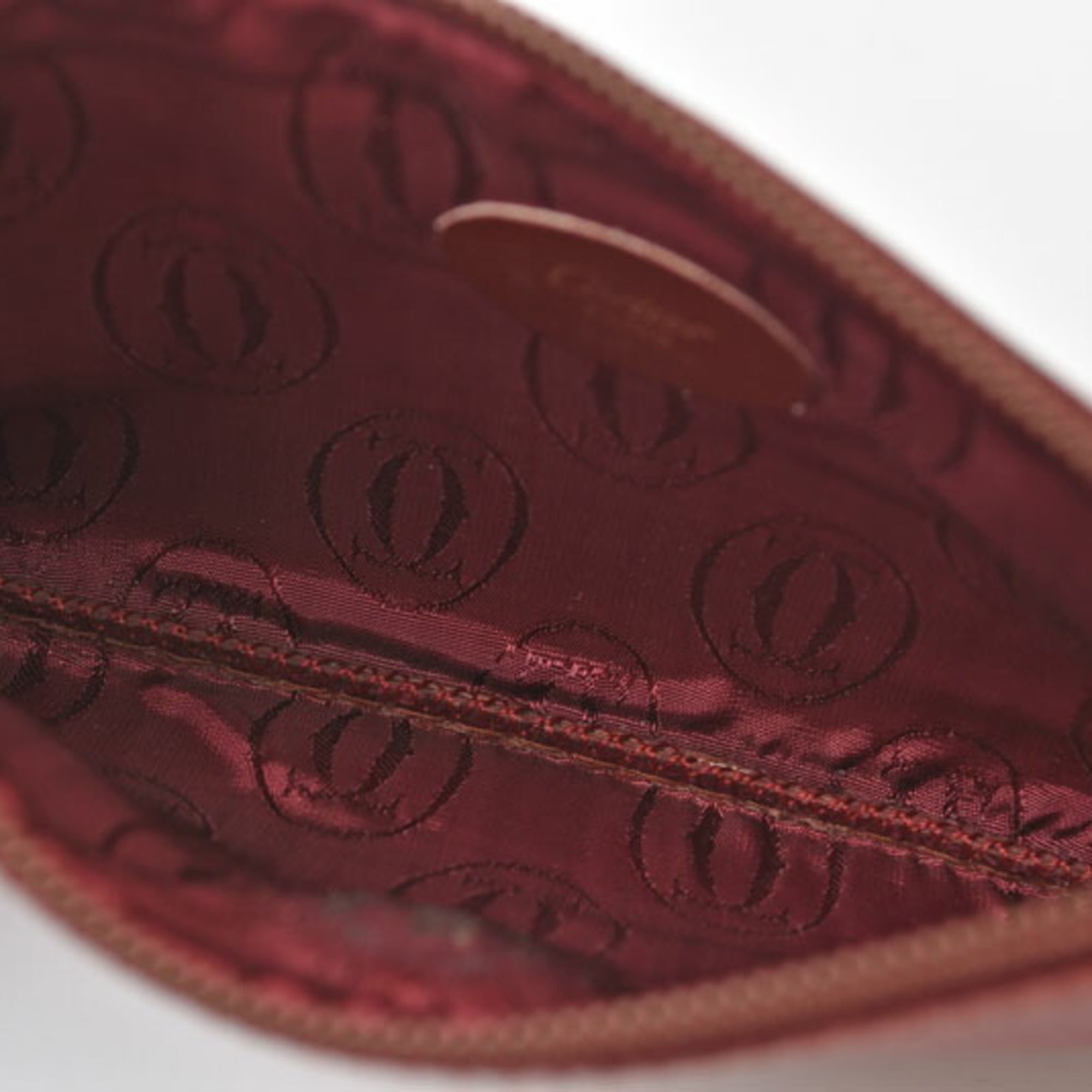 Cartier Must Bordeaux Leather Pouch (Pre-Owned)