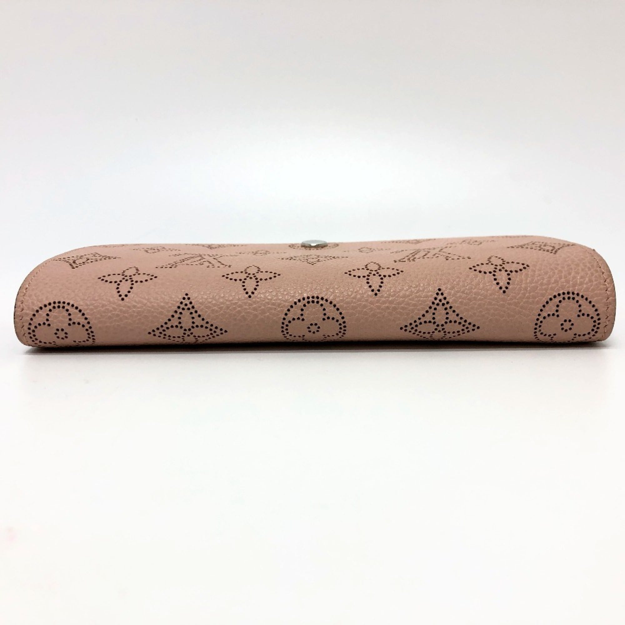 Louis Vuitton Magnolia Pink Monogram Mahina Leather Long Wallet (Tri-Fold) (Pre-Owned)